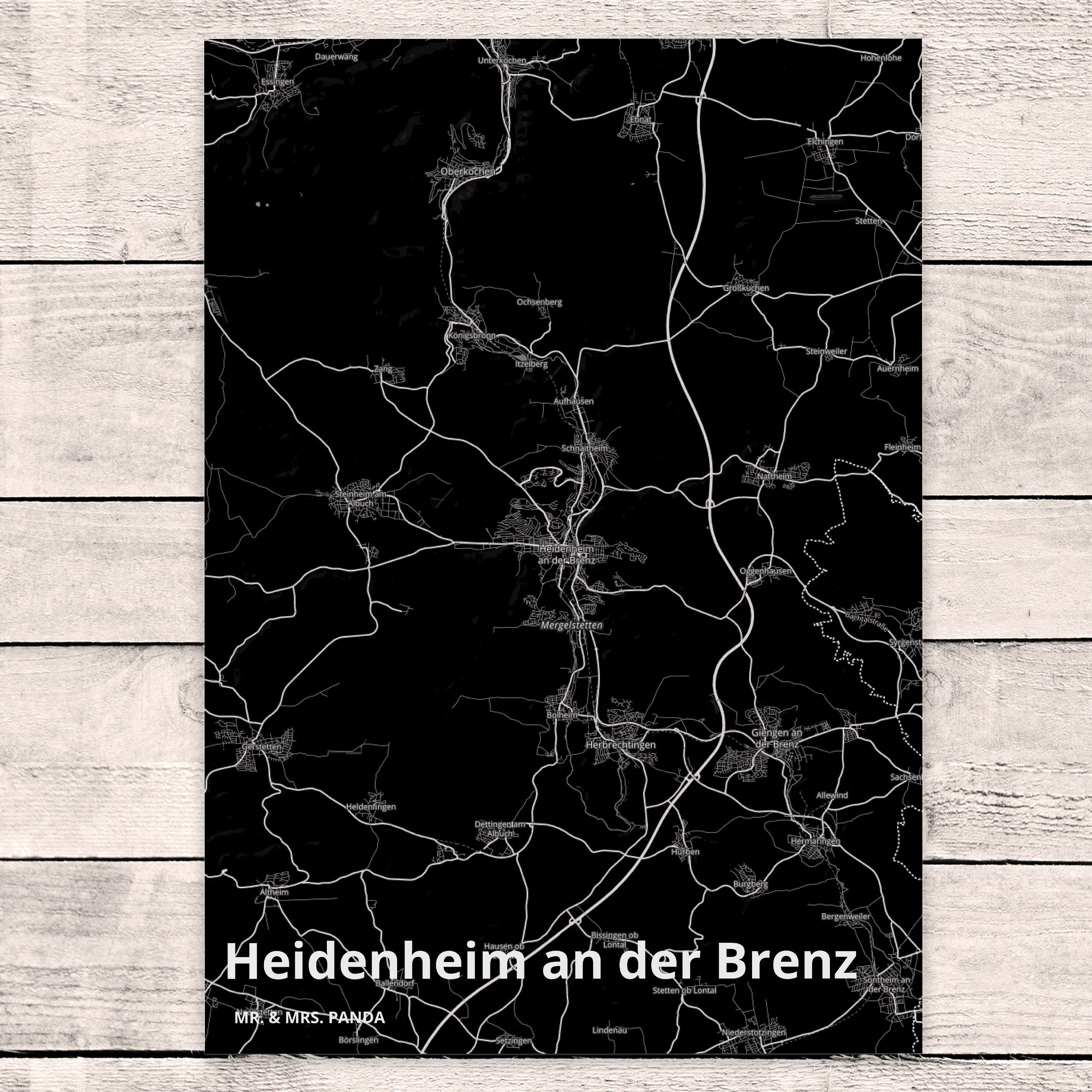 Mr. & Mrs. an Postkarte Stadt, - Geburtstagskarte, der Geschenk, Brenz Panda Geschenk Heidenheim