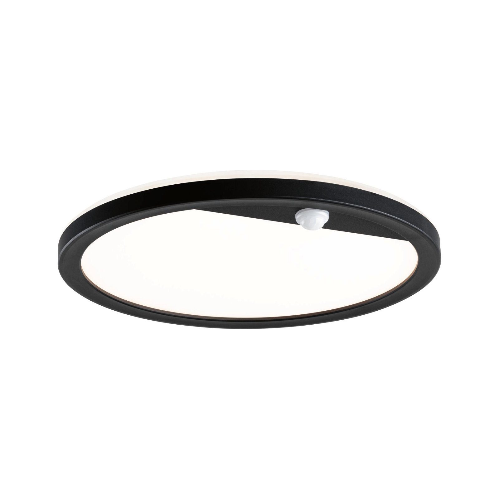 Paulmann LED Außen-Wandleuchte Außenpanel Lamina rund 280mm 3000K 14,5W 1200lm 230V Kunststoff, LED fest integriert, Warmweiß, Backlight Bewegungsmelder seewasserresistent IP44 1200lm
