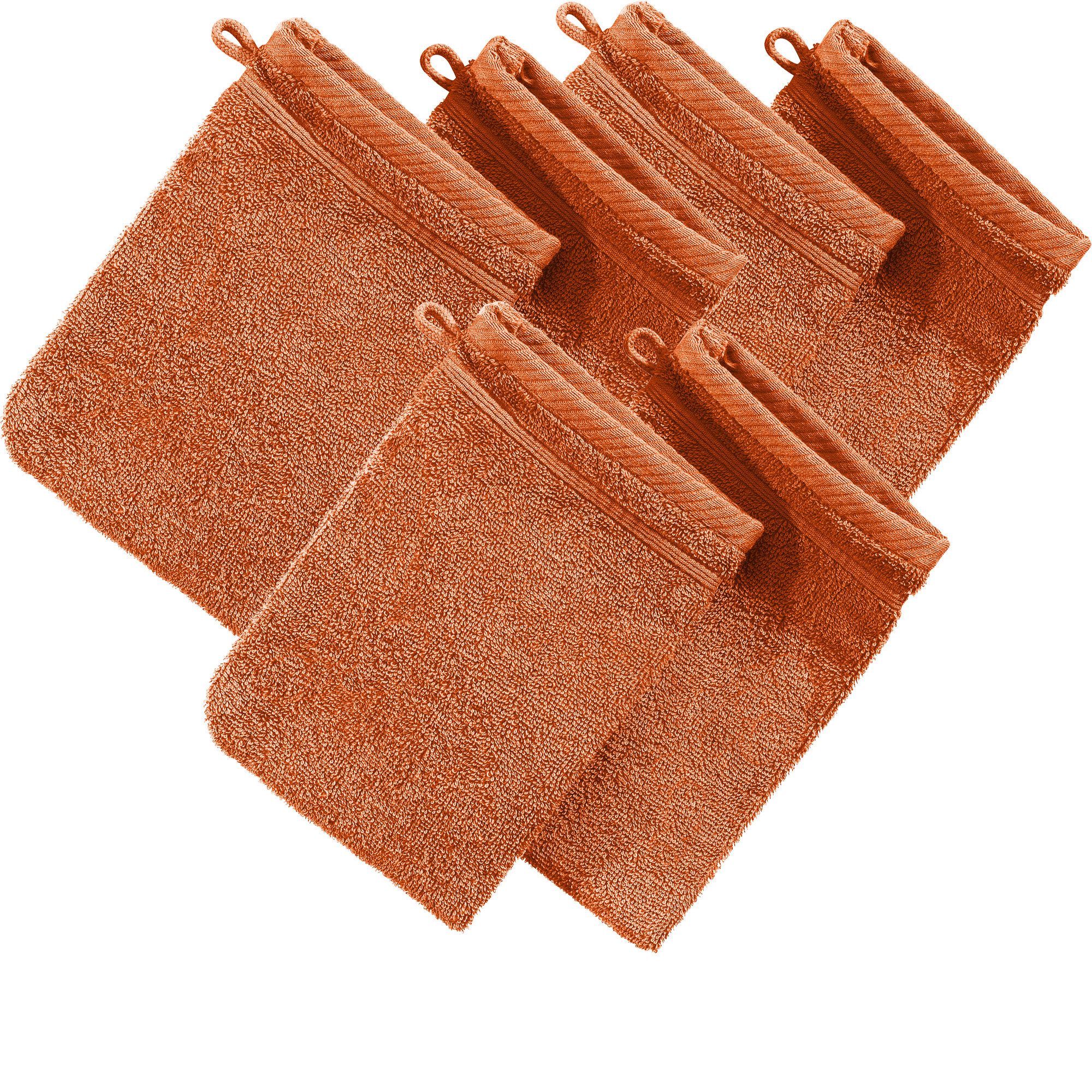 Erwin Müller Waschhandschuh Waschhandschuh "Heidelberg" 6er-Pack, Frottier, Walk-Frottier Uni