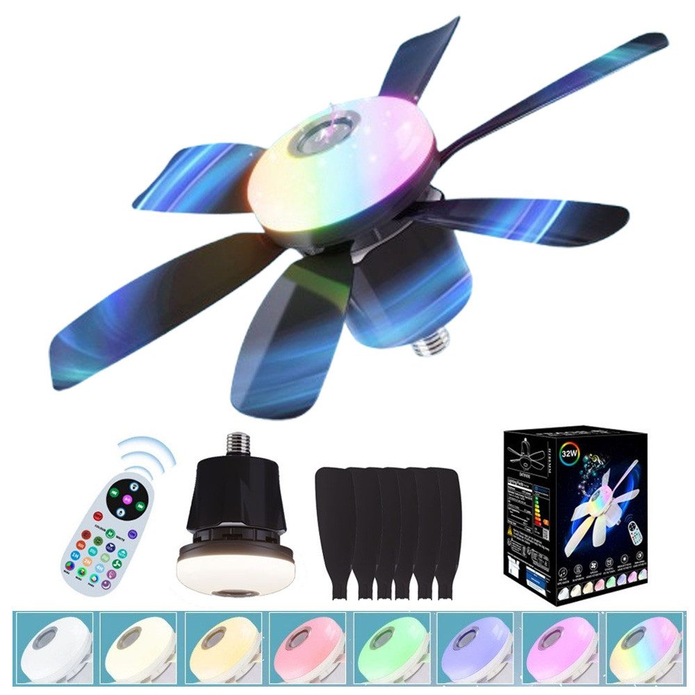 QUBEBU Deckenventilator Deckenventilator mit Beleuchtung, Fernbedienung, günstig online kaufen