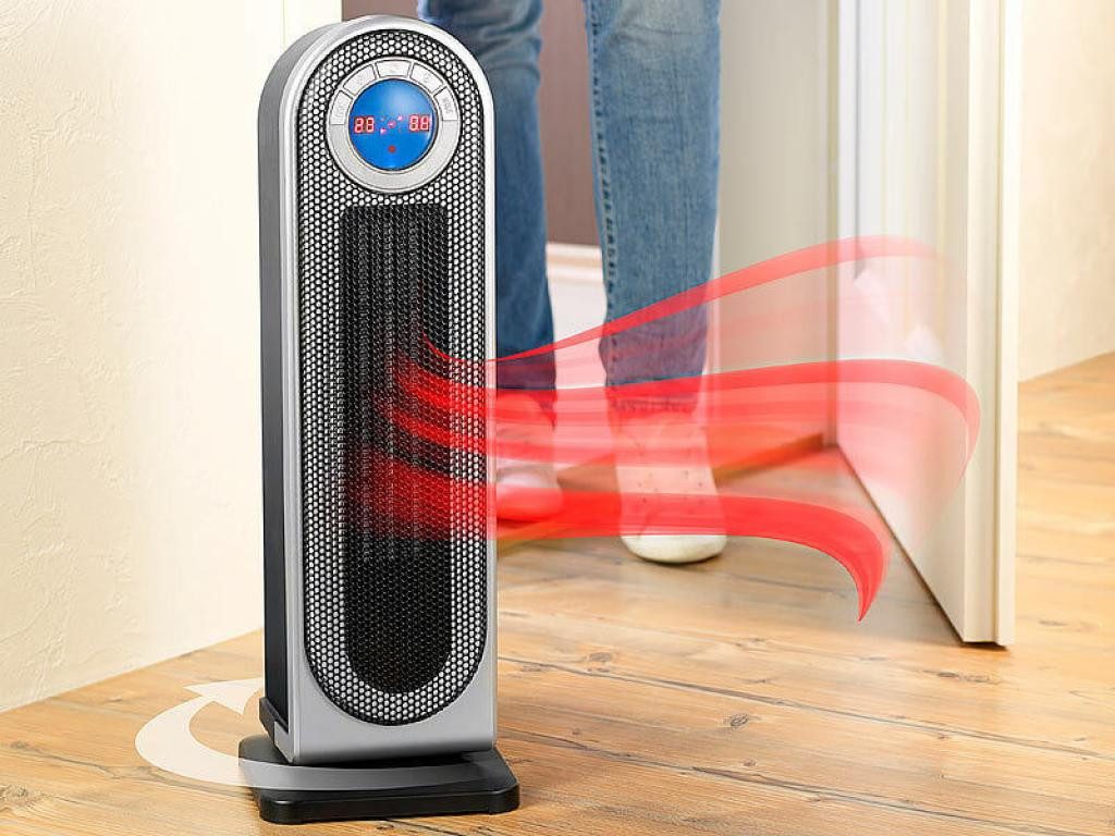 Sichler Keramikheizlüfter Haushaltsgeräte Tisch-Heizlüfter: Digitaler Keramik-Heizlüfter