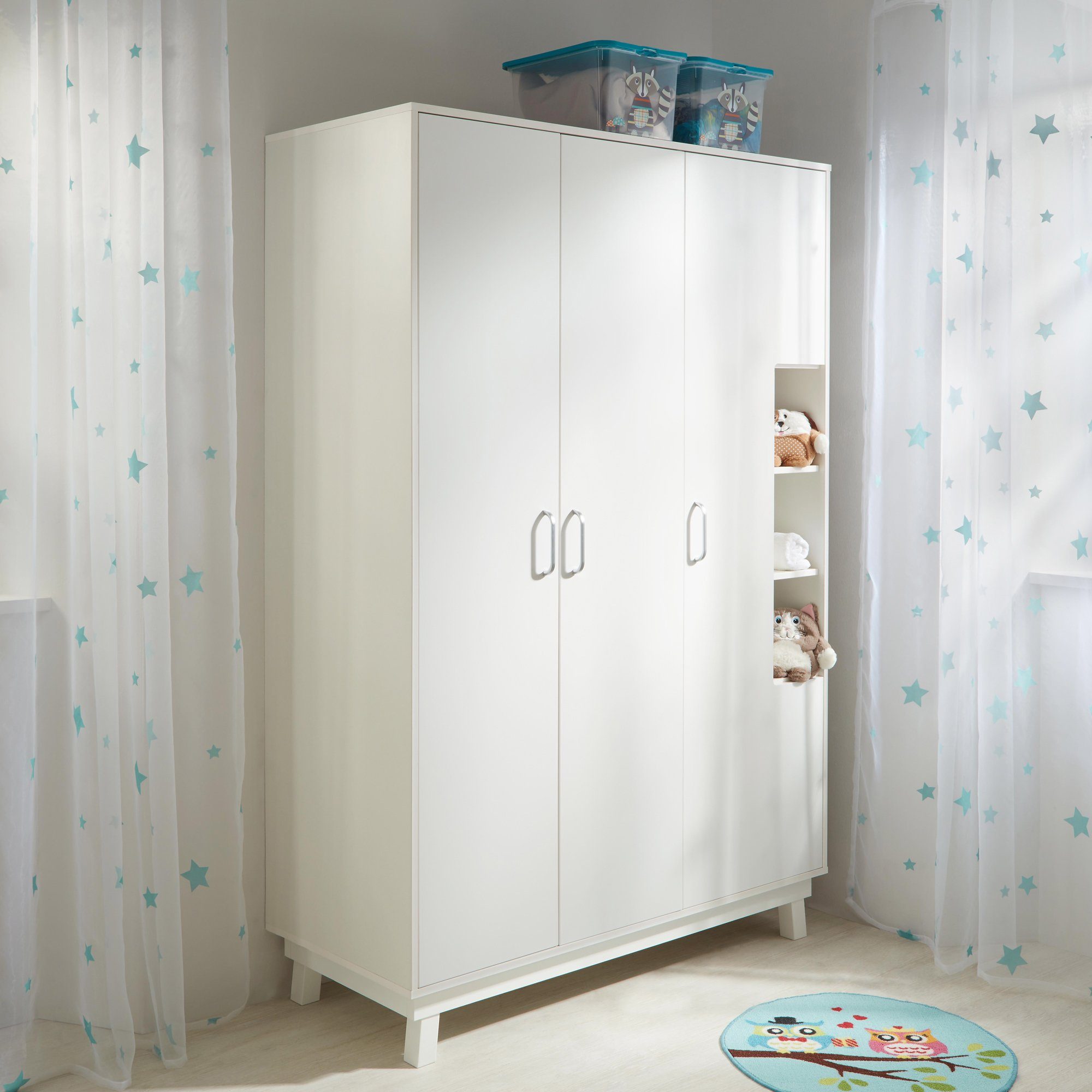 in Nordic, weiß Kinderkleiderschrank Europe roba® Made 3-türig;