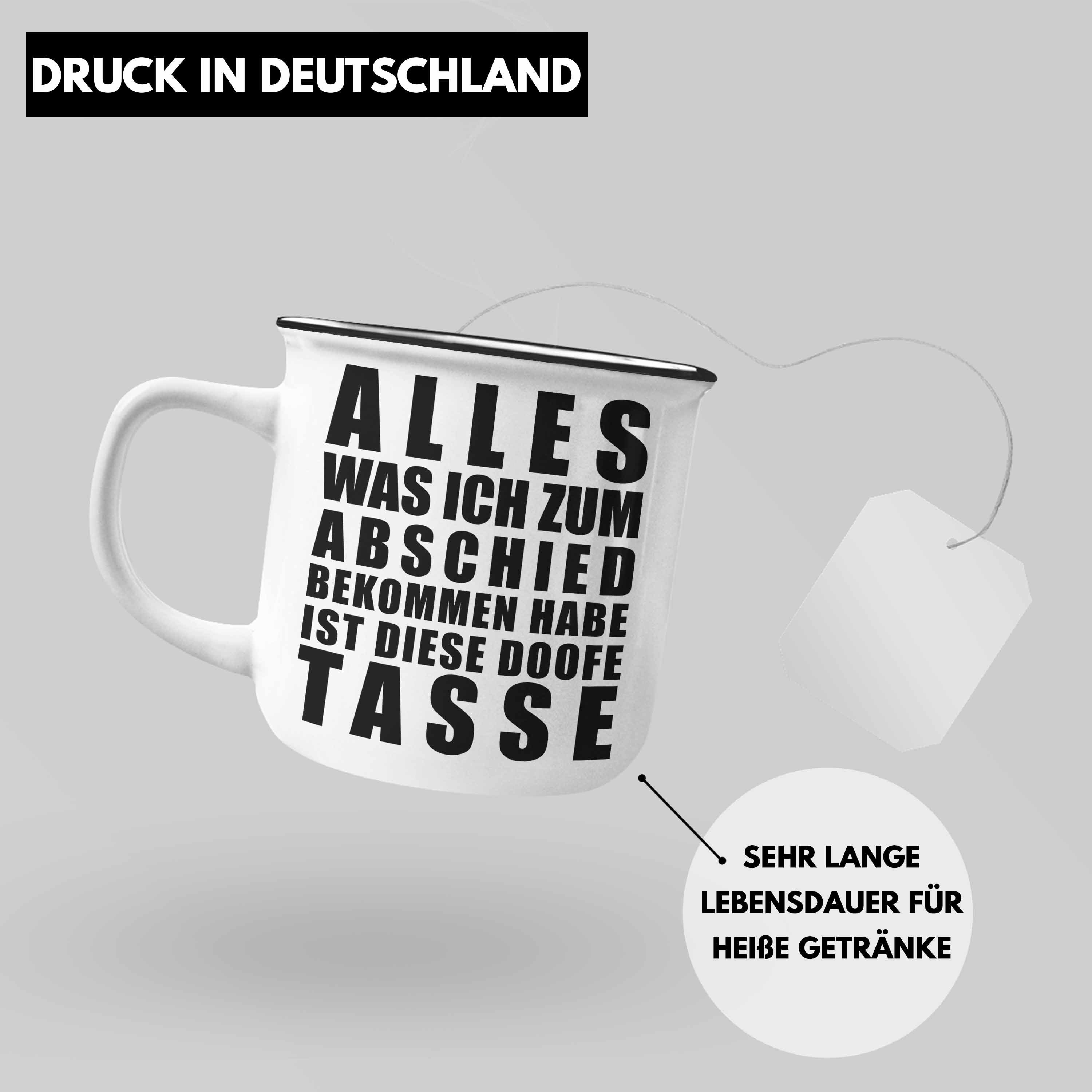 Ich Alles Kollegin Emaille Tasse Lustig - Silber Jobwechsel - Abschiedsgeschenk Trendation Sprüche Thermotasse Trendation Was Habe Kollege Geschenk Bekommen