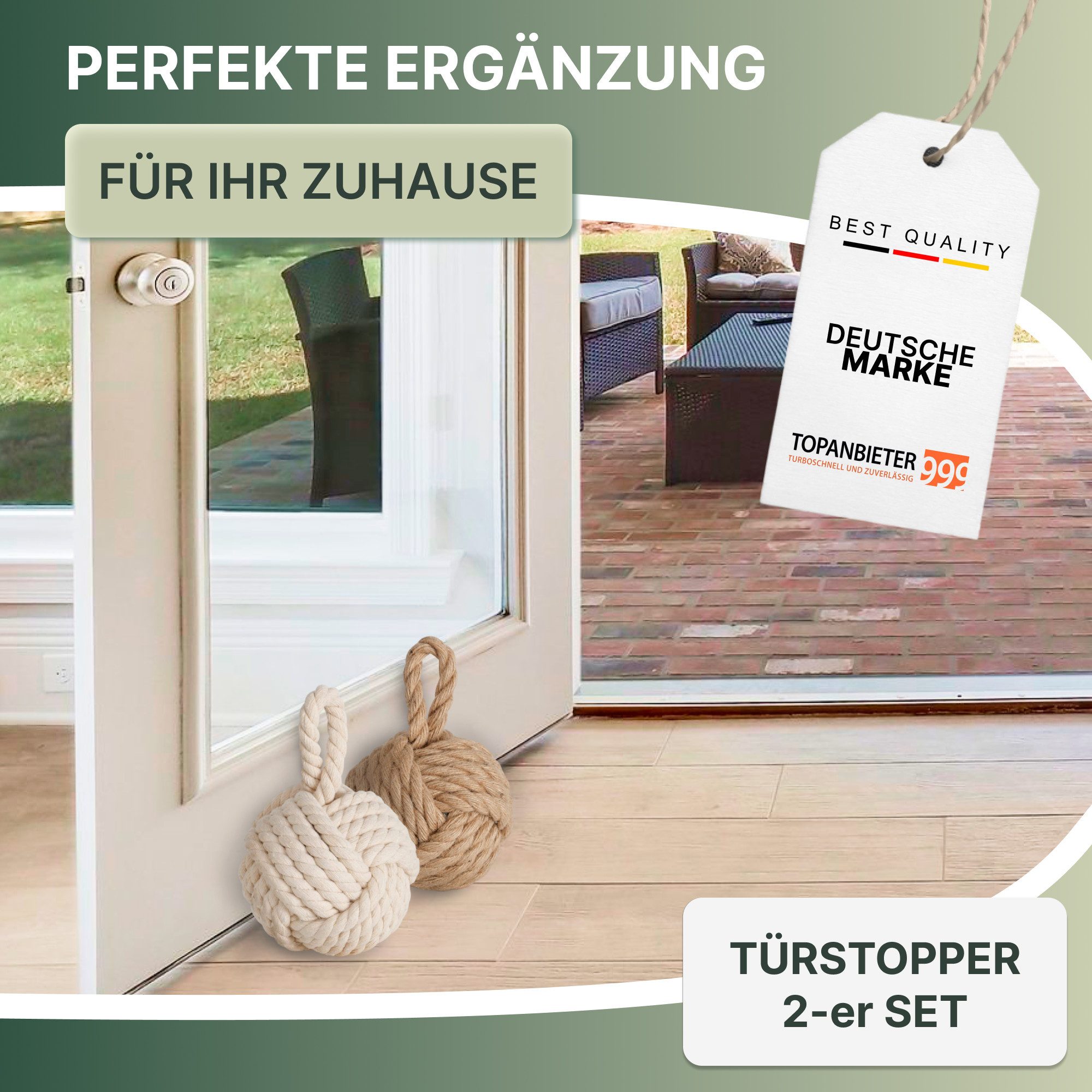 Topanbieter999 Türstopper Topanbieter999 Türstopper (2er Set), Jute natur u günstig online kaufen