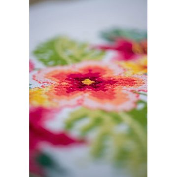 Vervaco Kreativset Vervaco Tischläufer Kreuzstich Stickpackung "Tropische Blumen", Stick, (embroidery kit by Marussia)