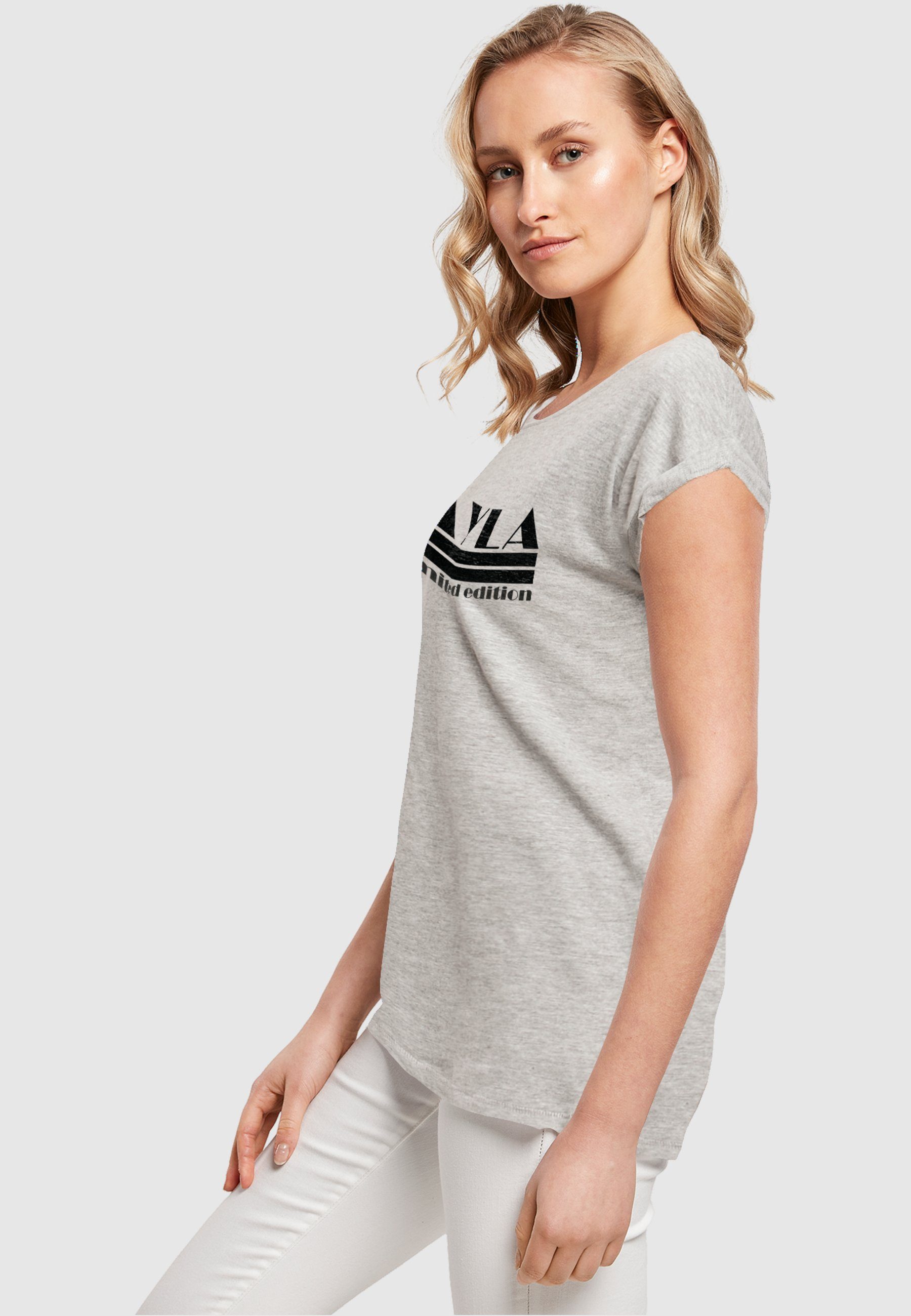 Merchcode T-Shirt Damen Ladies Edition heathergrey Limited - (1-tlg) Layla T-Shirt