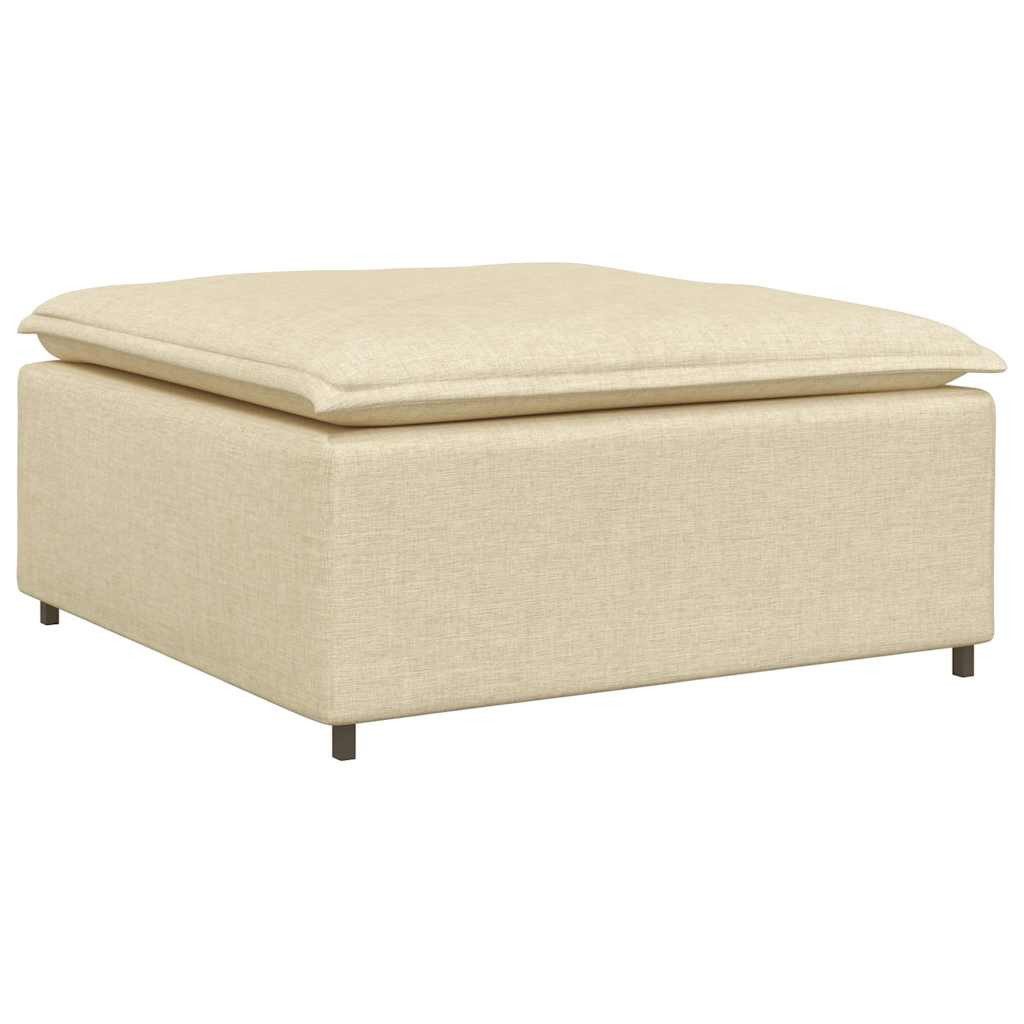 vidaXL Sofaelement Modulares Sofa-Fußhocker-Modul Creme 100x100x48 günstig online kaufen