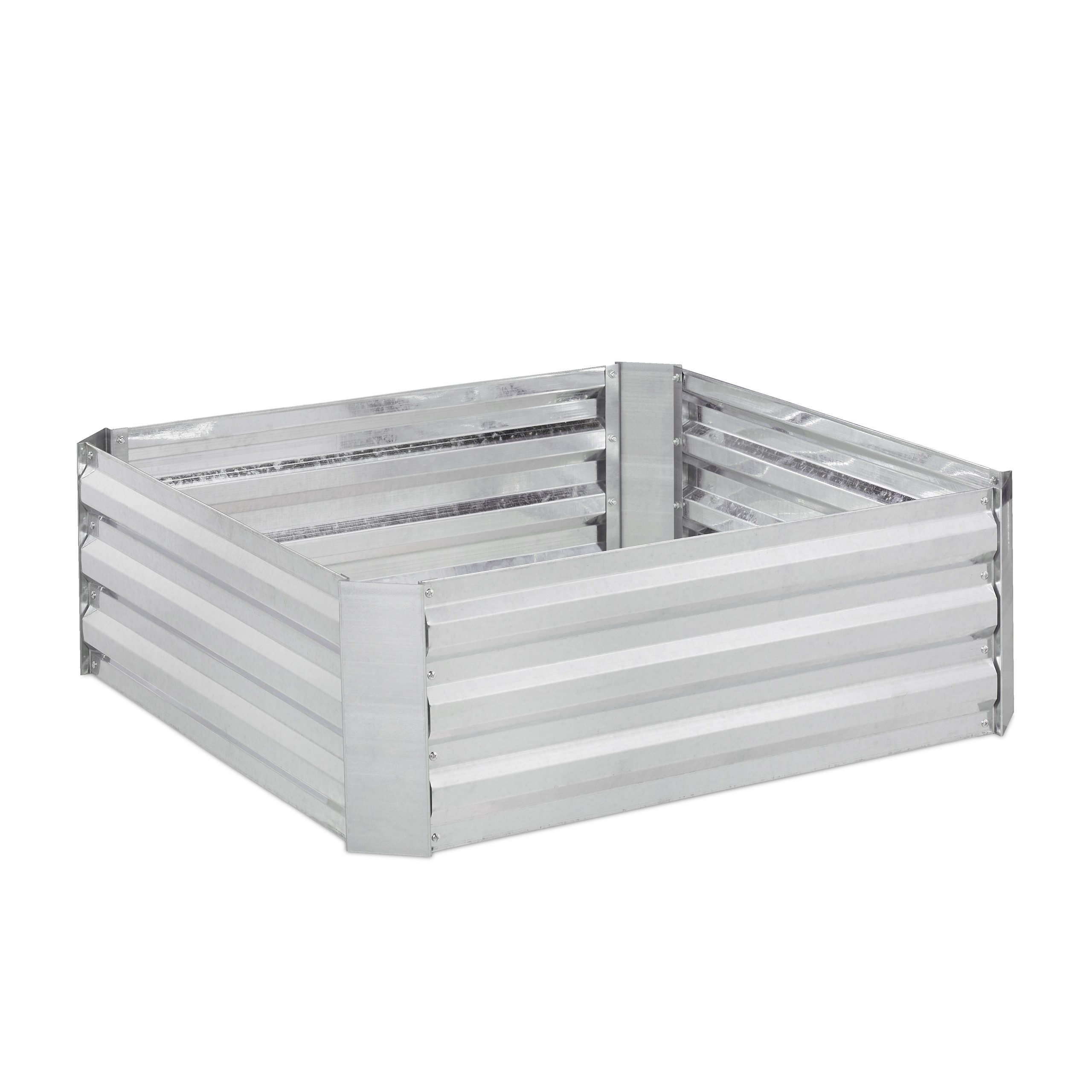 relaxdays Hochbeet aus Metall, Grau