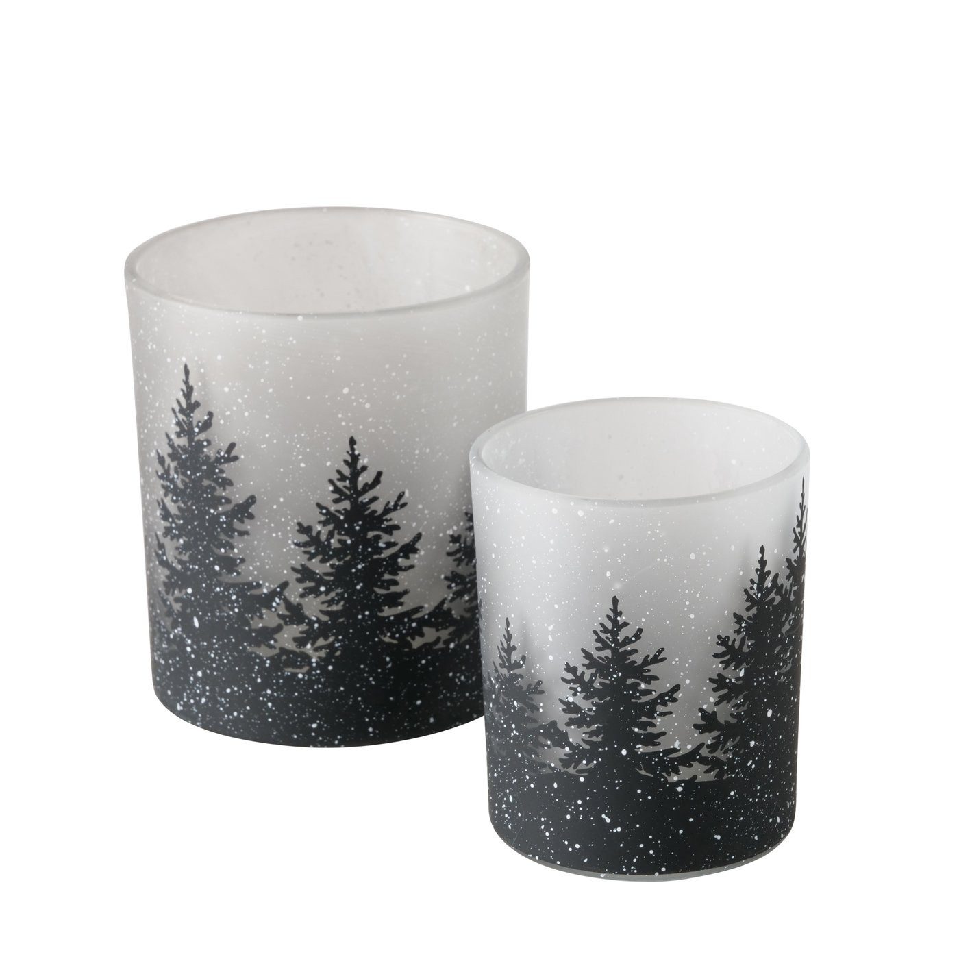 BOLTZE GRUPPE GmbH Kerzenlaterne Kerzenhalter aus lackiertem Glas SHADOW, 2er-Set, 2er-Set