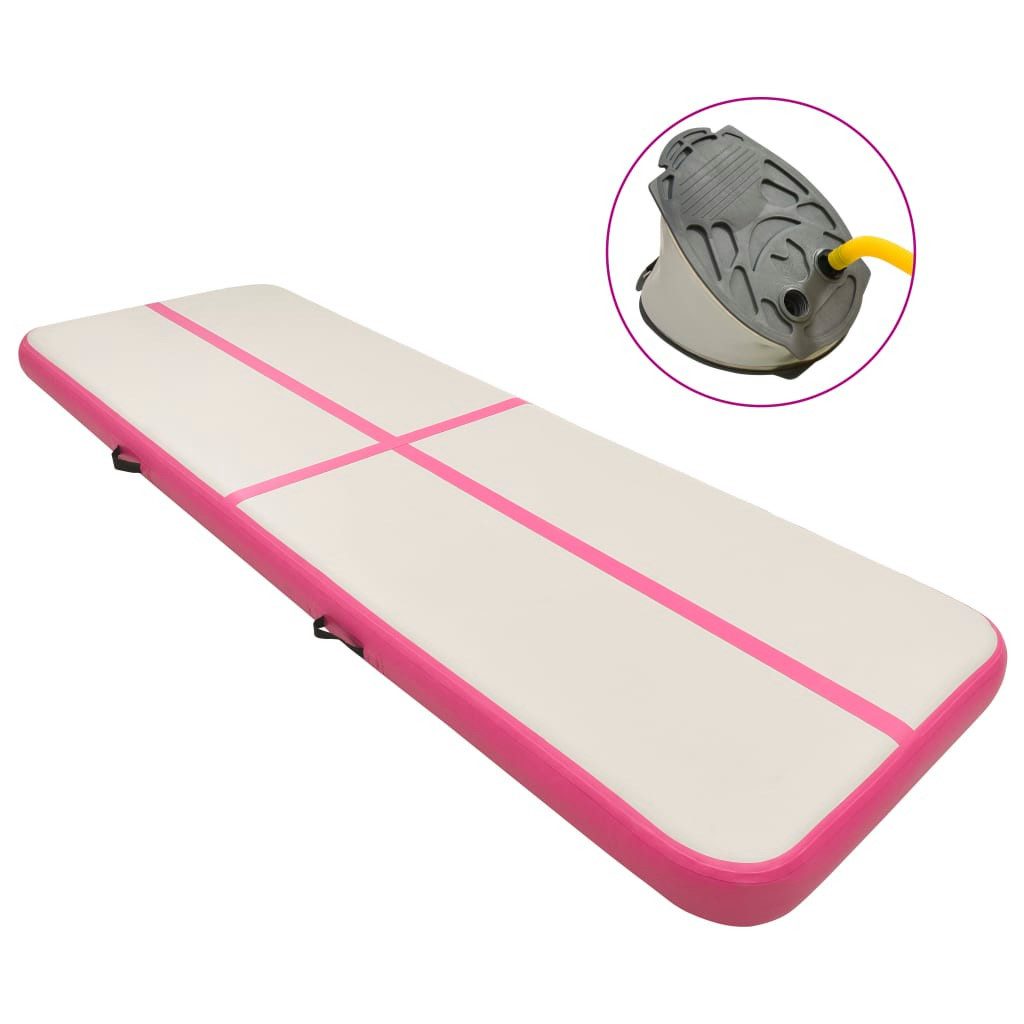vidaXL Trainingsmatte 400 x 100 x 20 cm Air Turnmatte Track Tumbling Matte Aufblasbare mit P