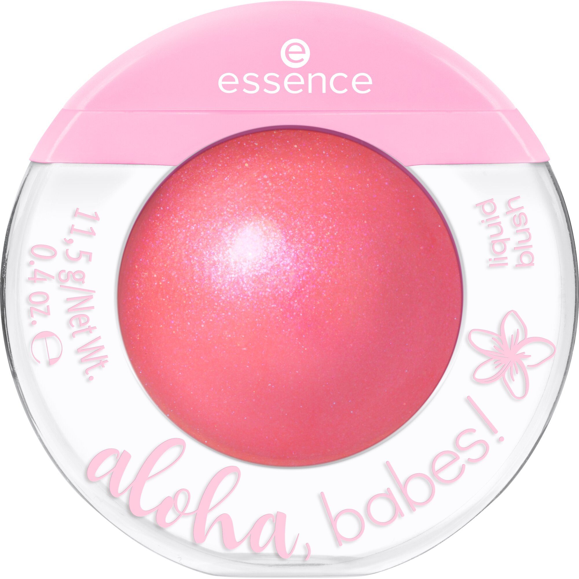 Essence Rouge aloha, babes! liquid blush, 3-tlg., Flüssig, mit metallischem Goldschimmer, variable Deckkraft, vegan.