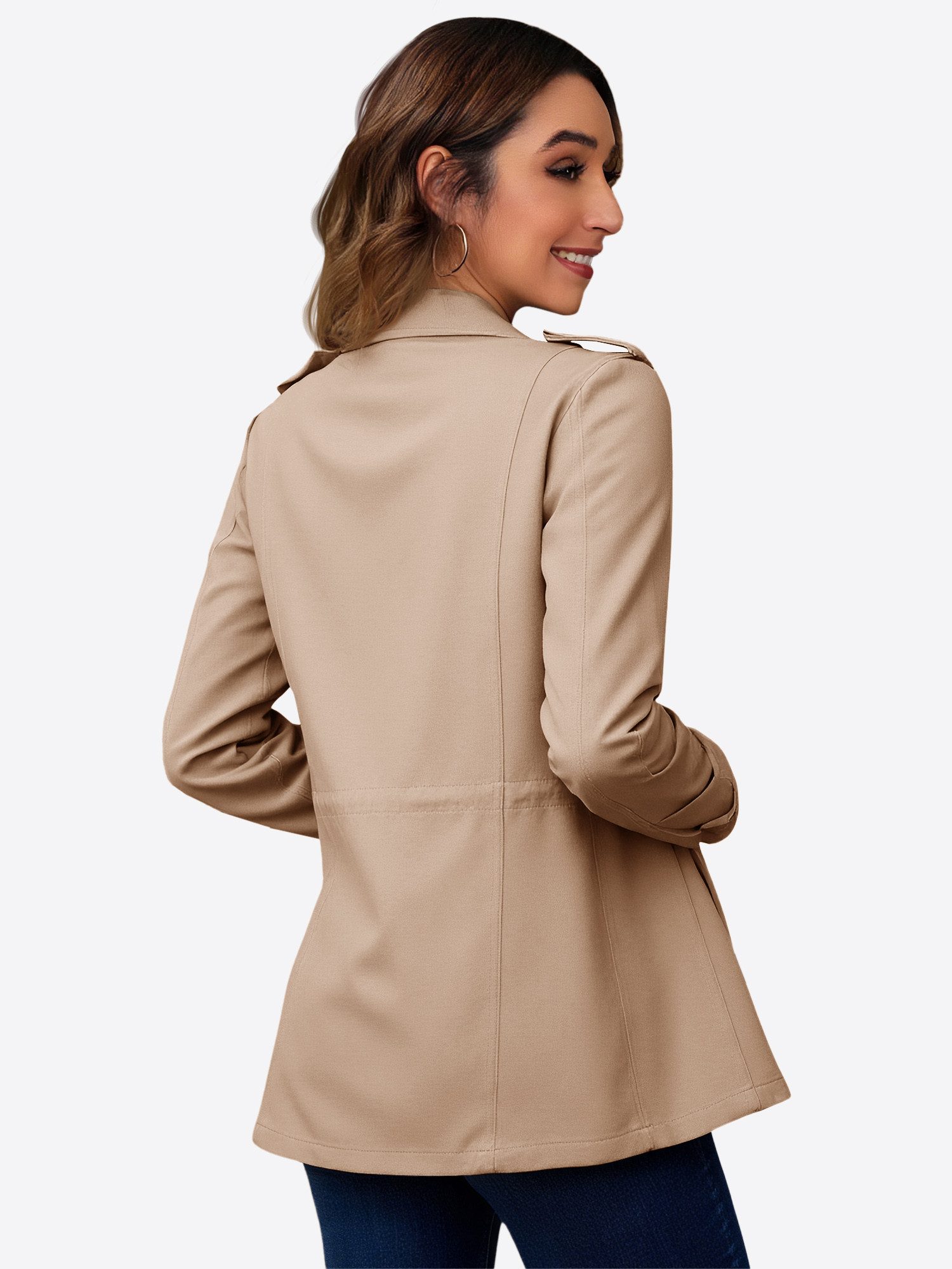 Imily Bela Kurzmantel Damen Freizeitjacke (Packung, 1-tlg., 1per-Pack) Baum günstig online kaufen