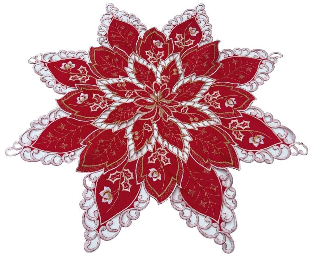 Westernlifestyle Mitteldecke Sternförmige rote Tischdecke Weihnachten Weihn günstig online kaufen