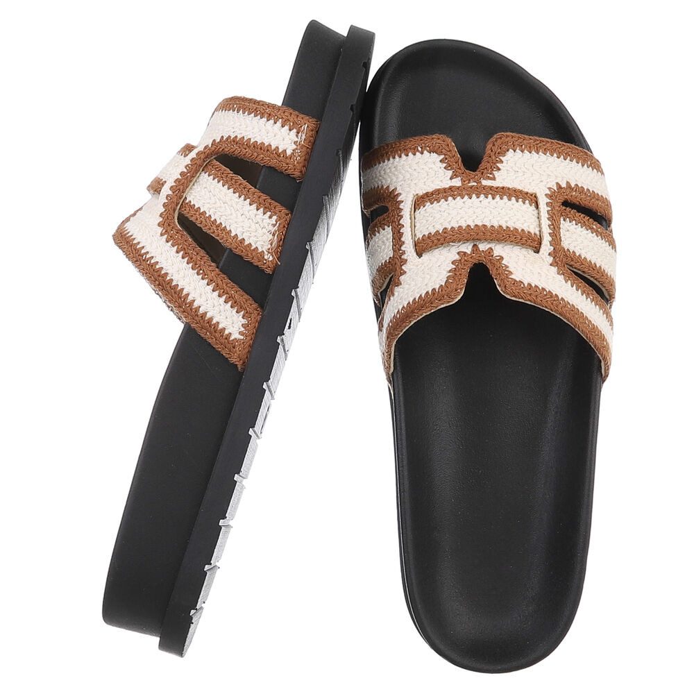 Ital-Design Moderne Damen Sandalen mit Schwarz-Weiß-Design günstig online kaufen