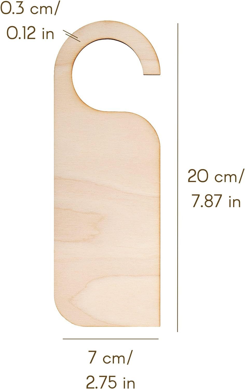 Creative Deco Dekohänger 10 x Türschild Holz Holzschilder zum beschriften