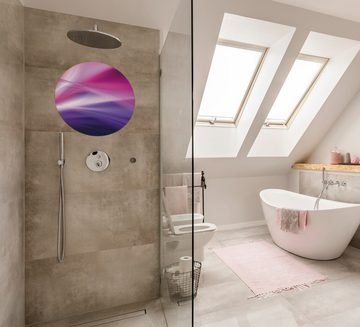 Wallario Wandfolie, Abstrakte Formen und Linien in pink lila, wasserresistent, geeignet für Bad und Dusche