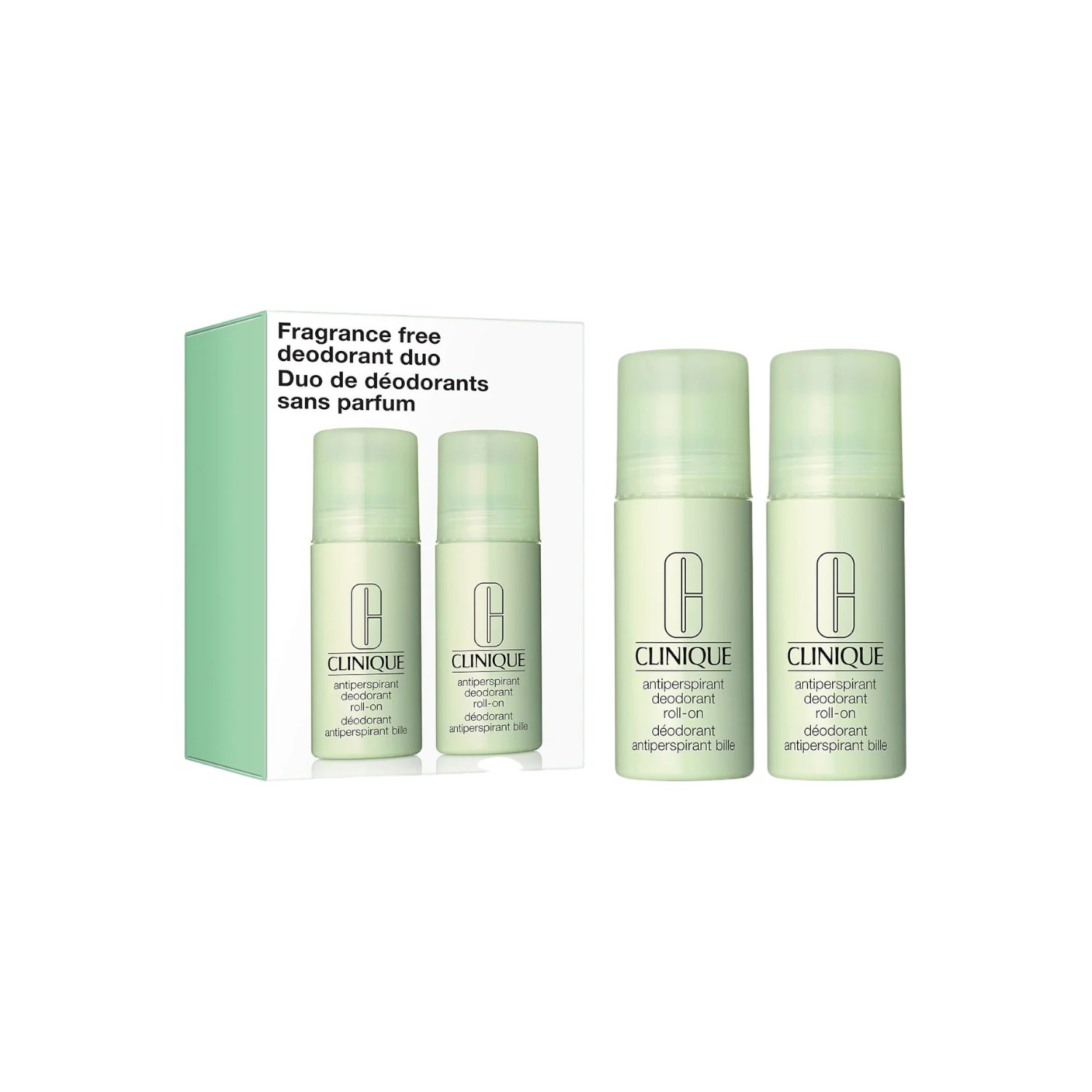 CLINIQUE Deo-Set Clinique FRAGRANCE FREE DEODORANT DUO - Deodorant, 2-tlg.