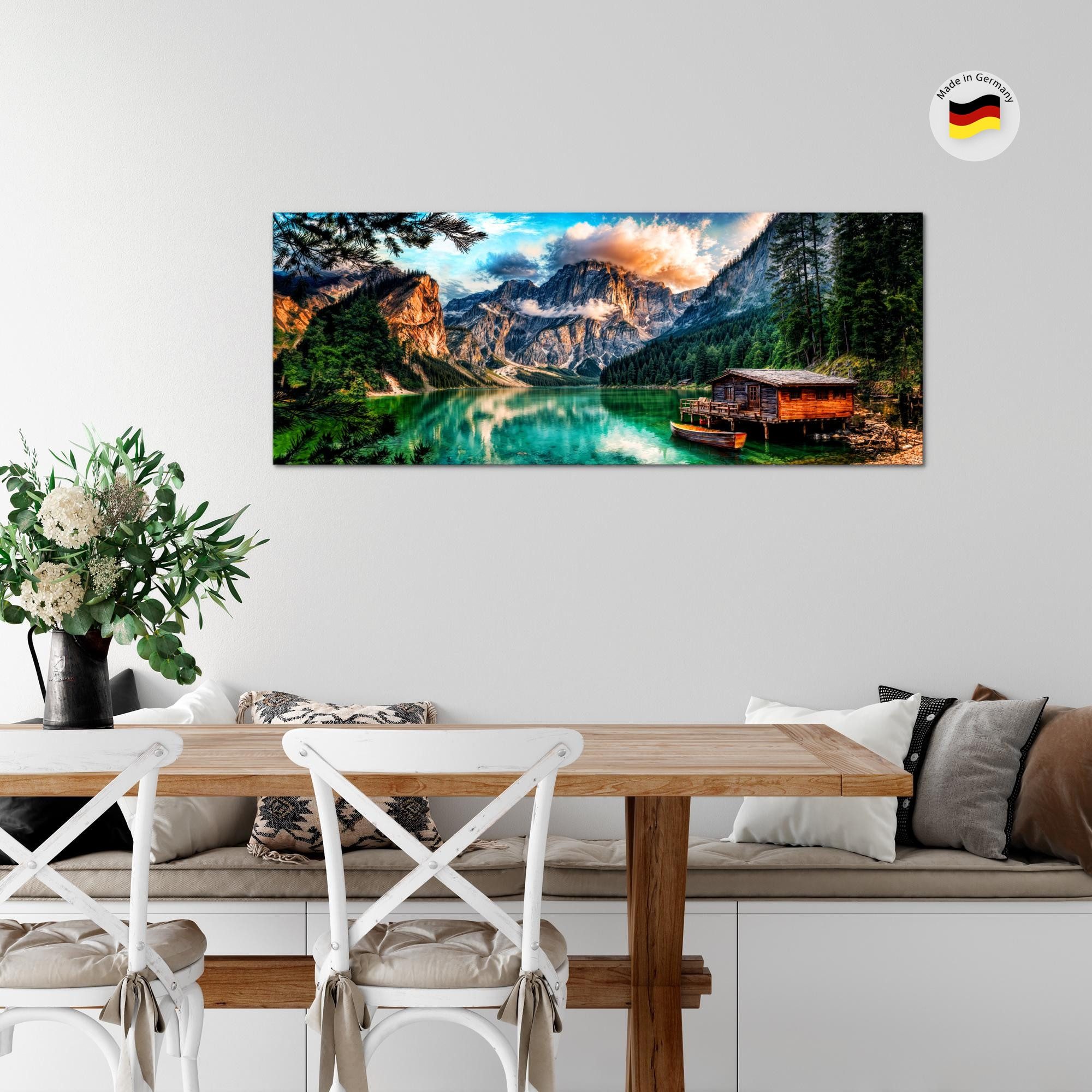 Runa Art Wandbild Natur Landschaft Bild Wohnzimmer Schlafzimmer Deko, Berge Sommer – Bild 3 von 5