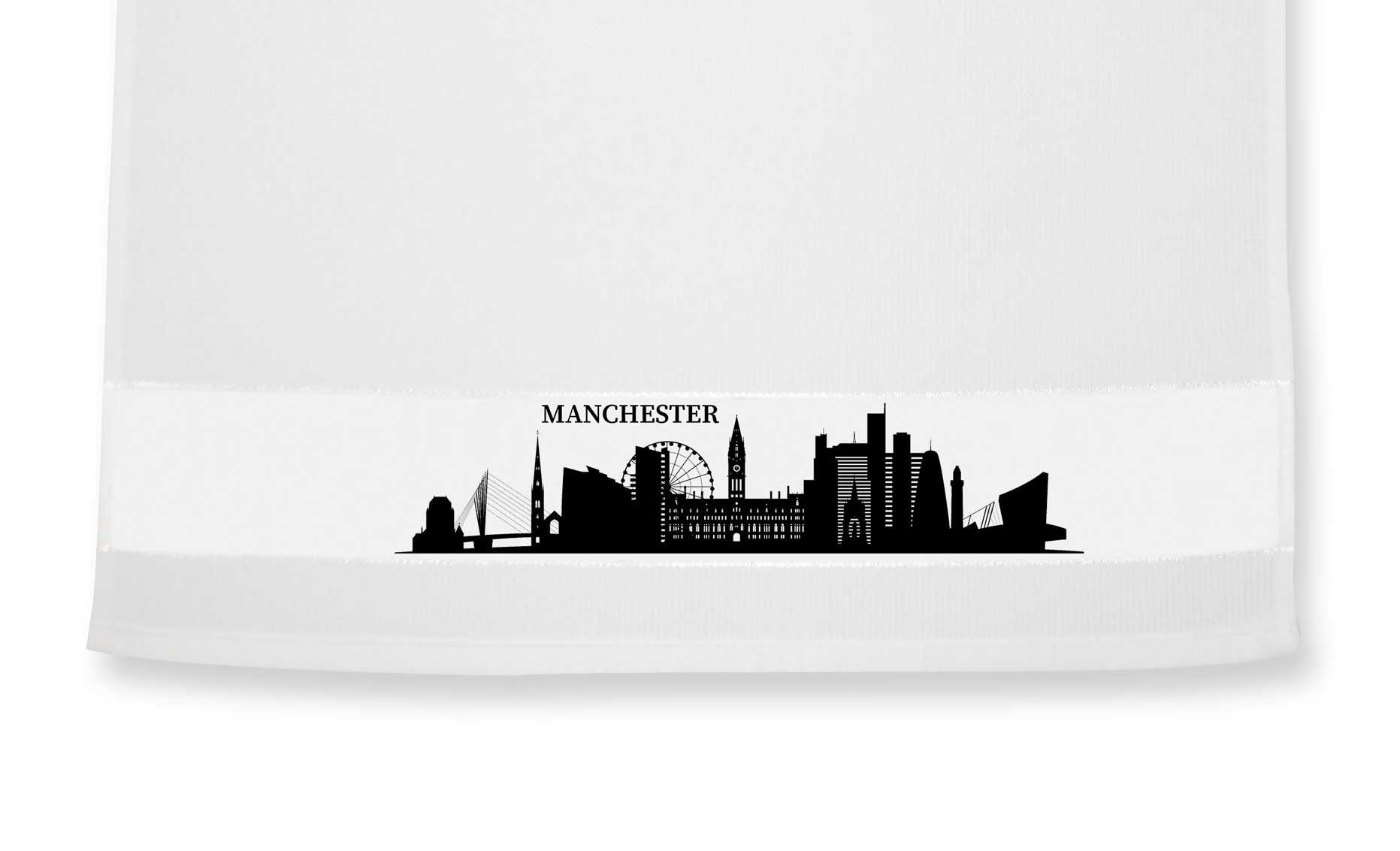 die Stadtmeister Geschirrtuch Manchester Skyline