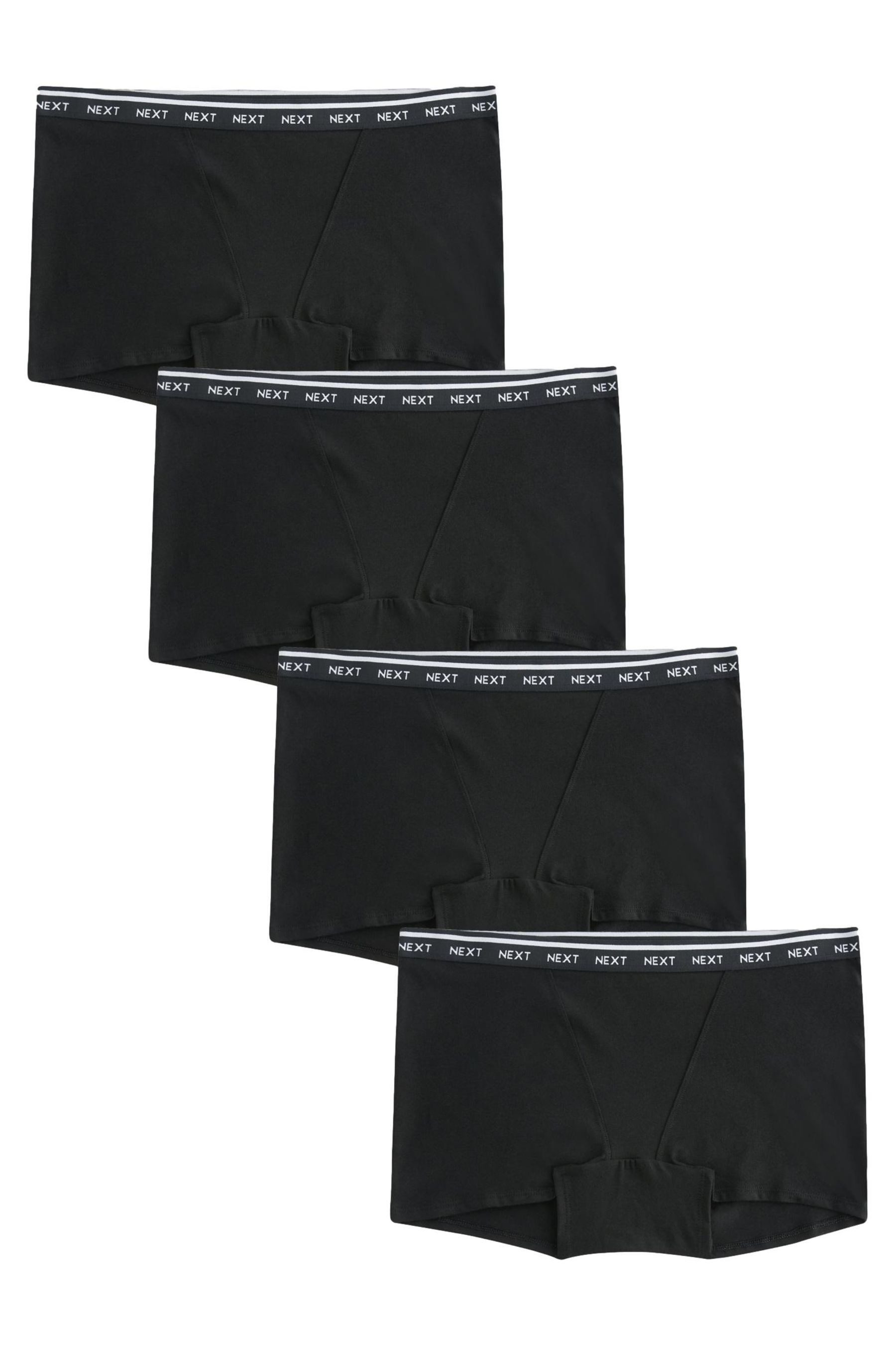 Schlüpfer Slips mit Logo im 4er-Pack, Boyshorts