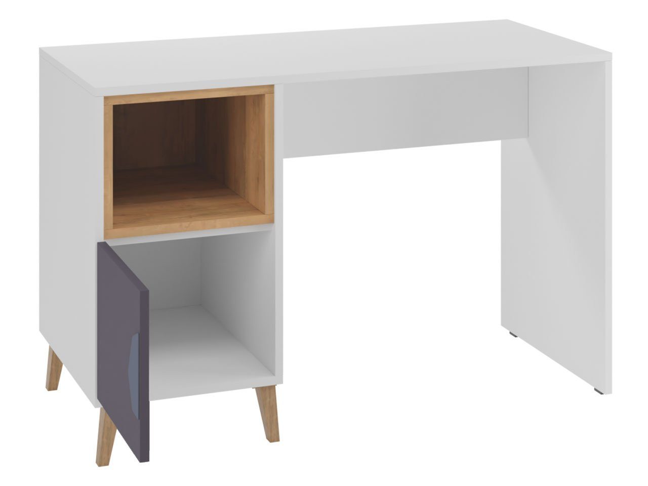 MIRJAN24 Schreibtisch Joker 14 (mit Drehtür), Skandinavisch, 120x55x76 cm