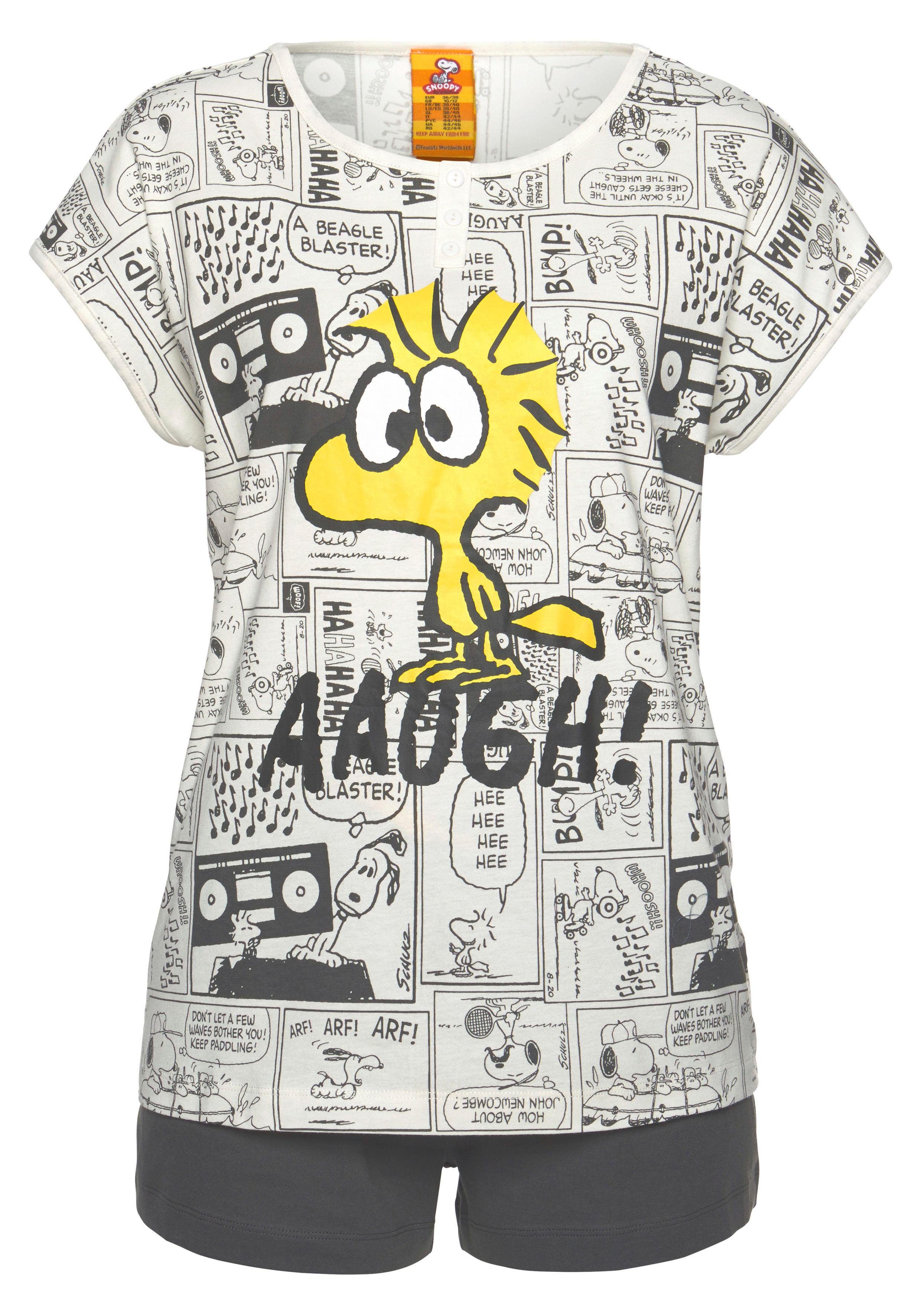 Stück) 1 (2 PEANUTS tlg., Woodstock-Comicprint Shorty mit