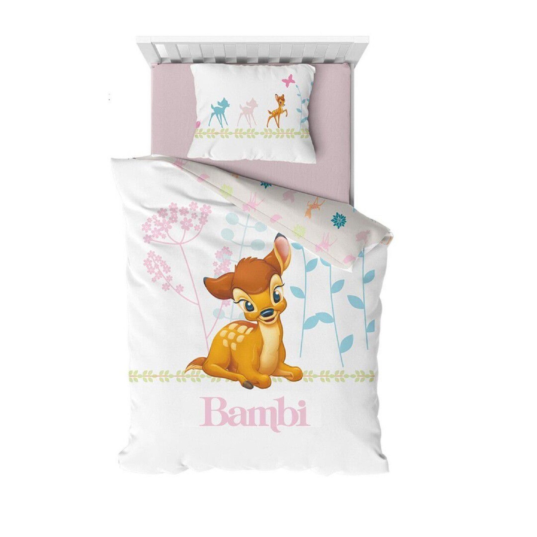 Disney Bambi Bettwäsche Disney Bambi Bettwäsche - 100 x 140 cm aus 100% Baumwolle Atmungsaktiv