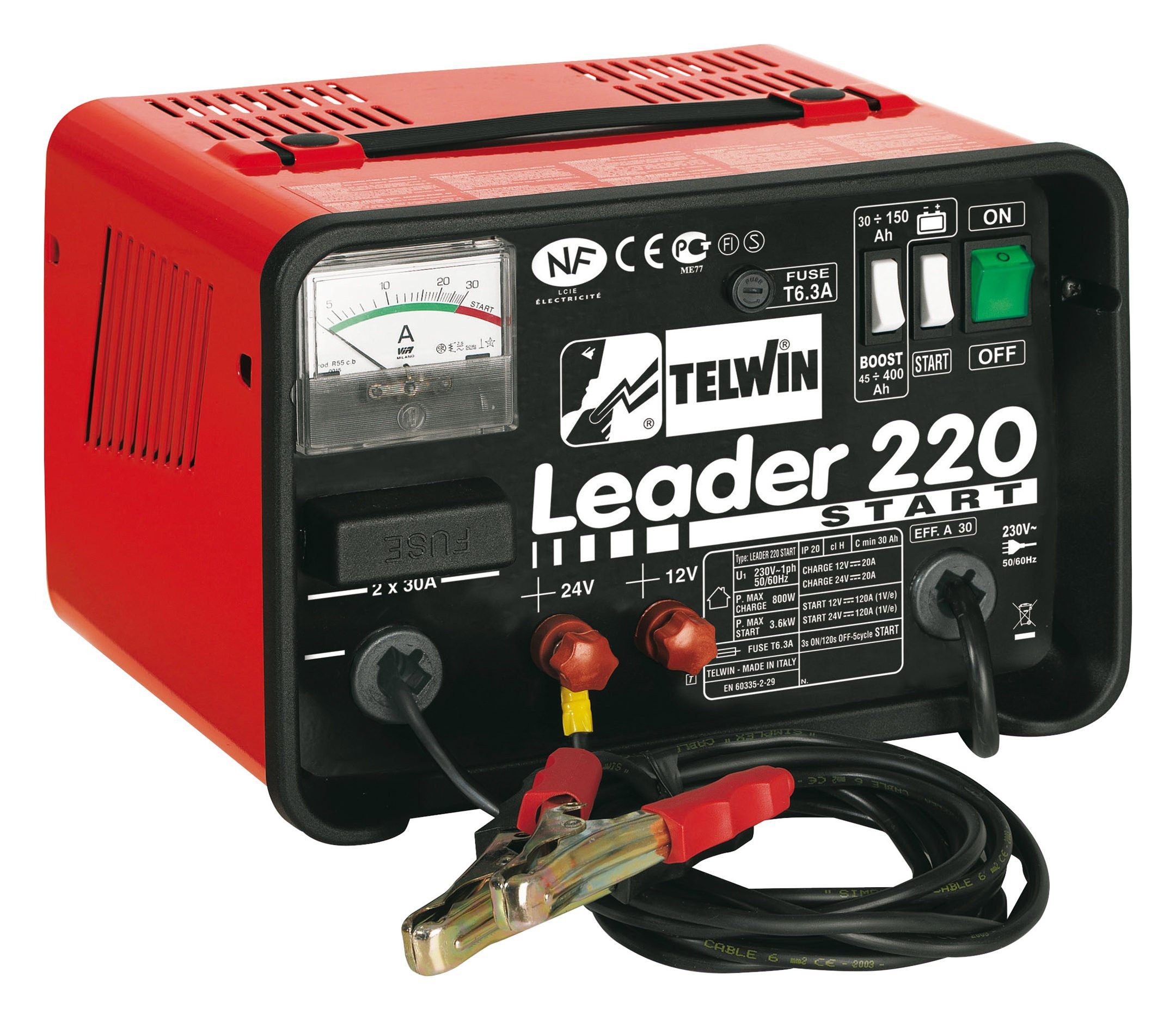 TELWIN Batterie-Ladegerät (30000 mA, Leader 220 Start)