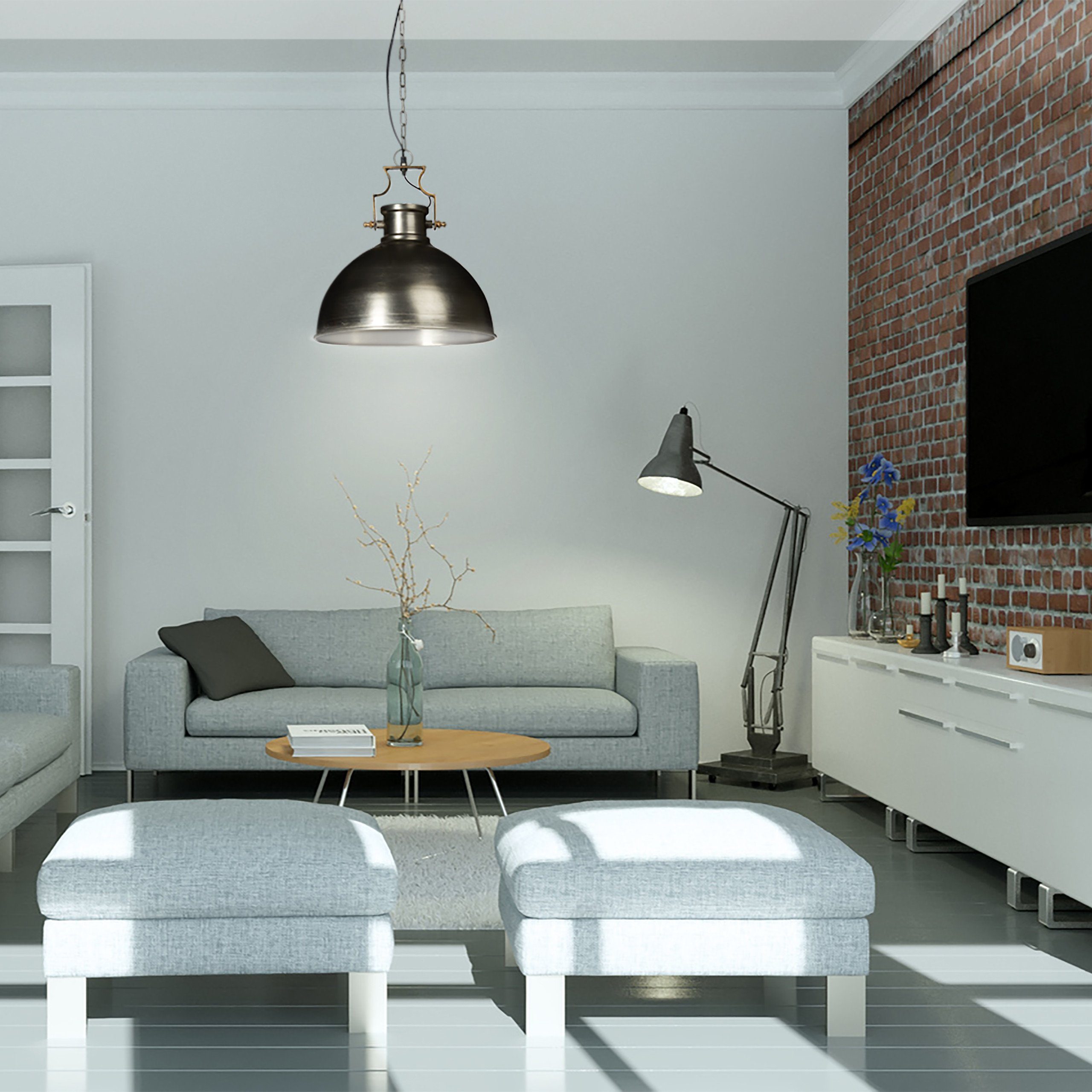 relaxdays Hängeleuchte Industrie matt groß günstig online kaufen