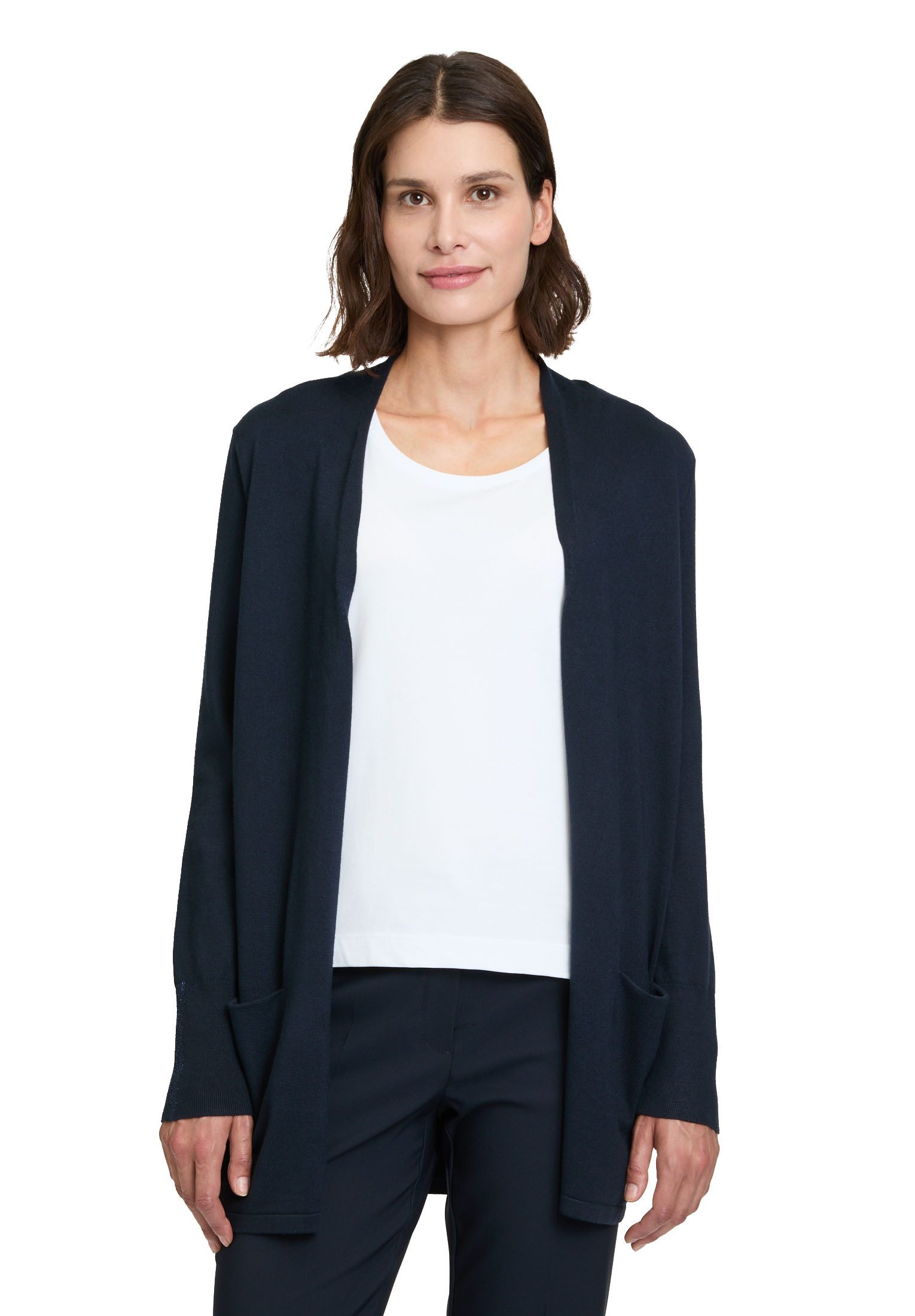 Strickjacke Betty Barclay Feinstrickjacke mit Lurexkanten