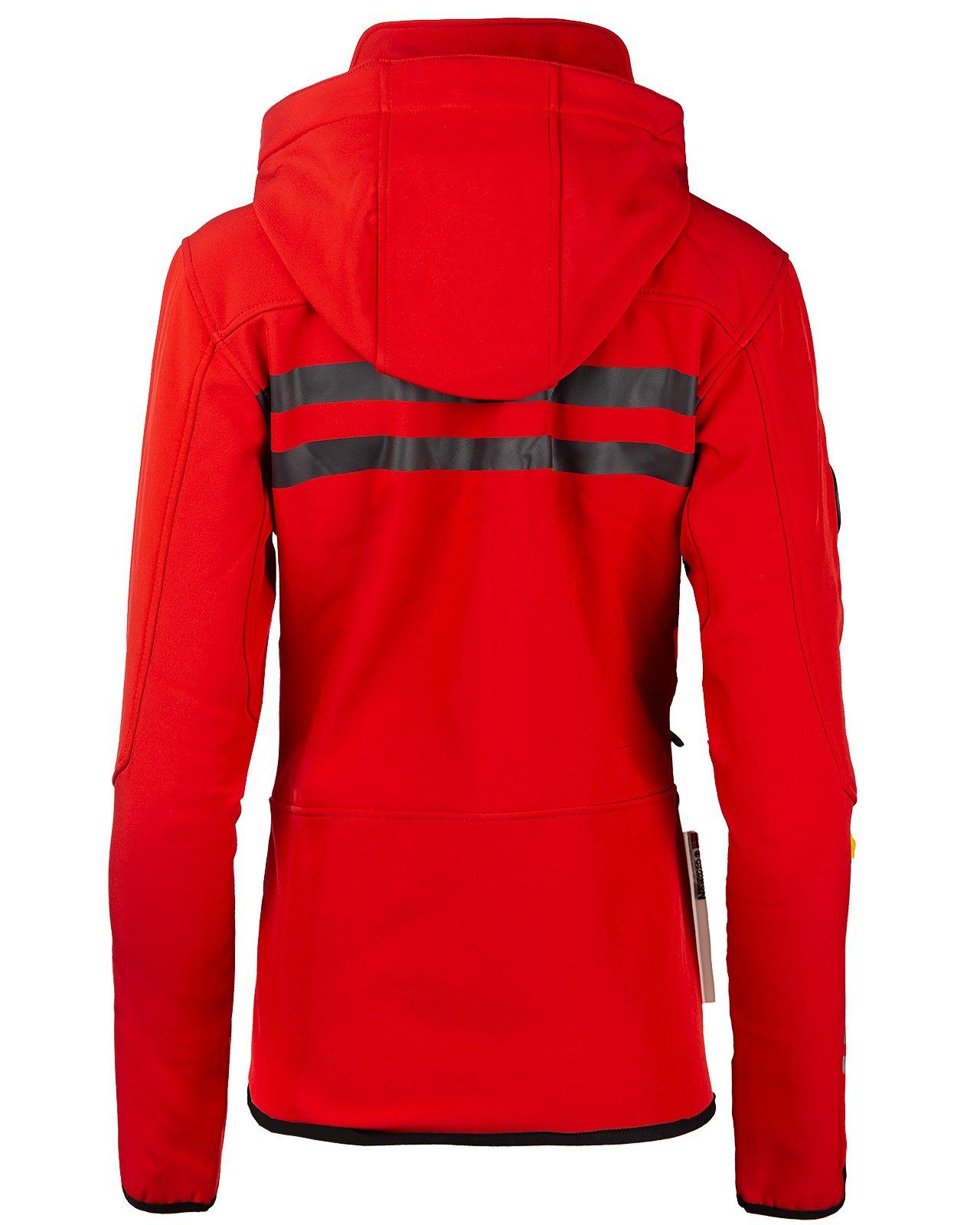 Norway zum Softshelljacke Wandern Kapuze mit bareine (1-St) Outdoor Damen Jacke Geographical rot