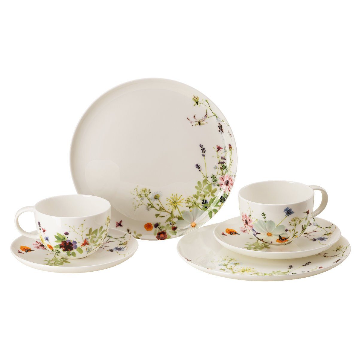 Rosenthal Kaffeeservice Brillance Grand Air, Bone China, Porzellan, 6-tlg.