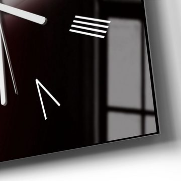 DEQORI Wanduhr 'Energiegeladener Schweif' (Glas Glasuhr modern Wand Uhr Design Küchenuhr)