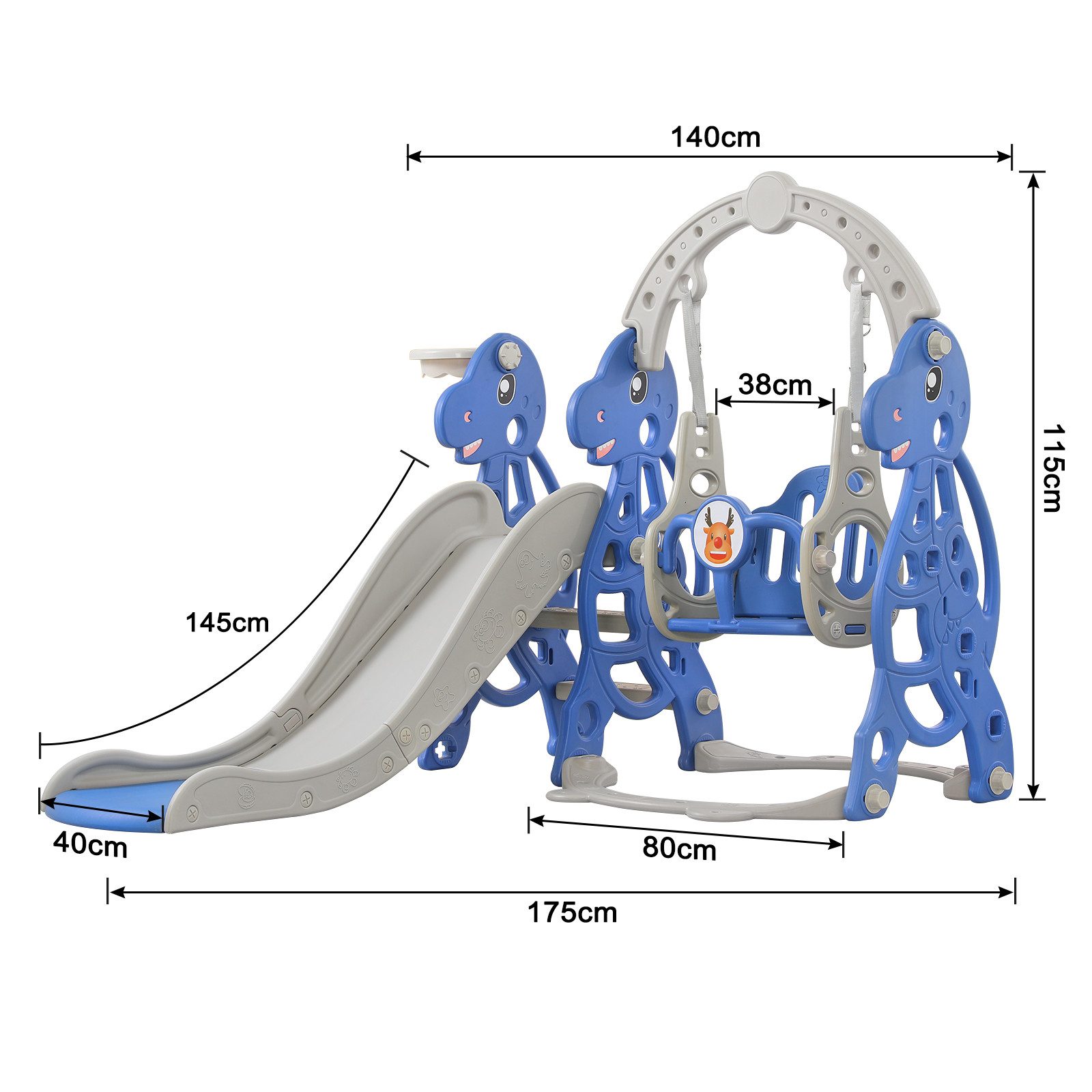 FIVMEN Rutsche Kinder Freistehende Kinderrutsche Spielzeugrutsche Gartenrut günstig online kaufen