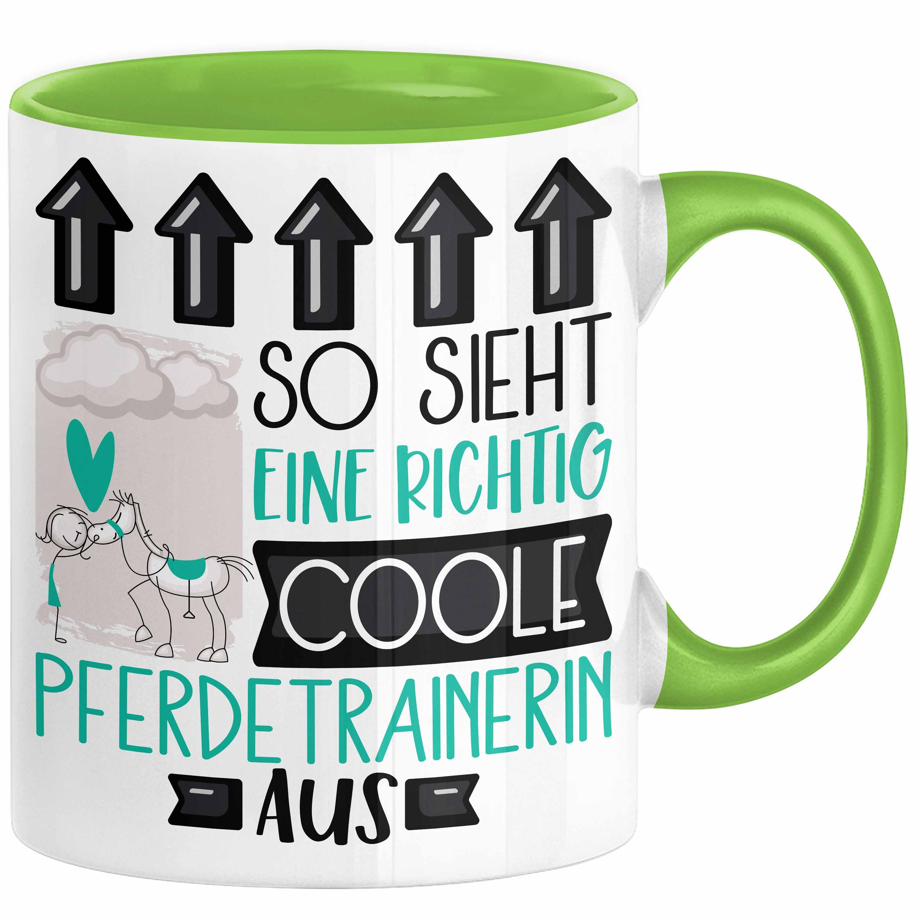 Trendation Tasse Pferdetrainerin Geschenk Tasse Lustig Geschenkidee für Pferdetrainerin
