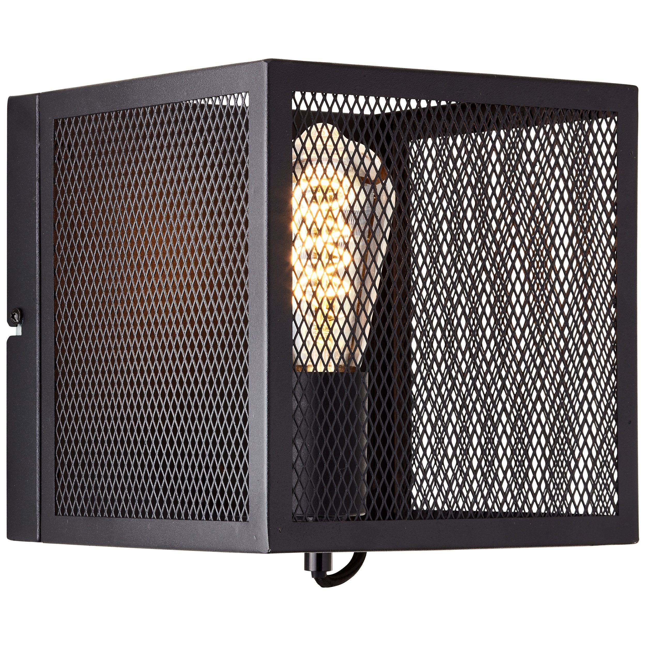 Leuchtmittel, max. 20 Lightbox 40 Wandleuchte, 20 W, korund Wandlampe, cm, x ohne 20 E27, Metall, x schwarz
