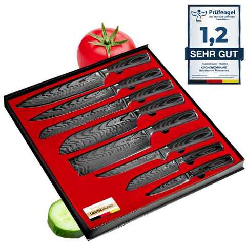 Küchenkompane Messer-Set Asiatisches Messerset Kurai 8-teiliges Küchenmesser Set Premium (8-tlg)