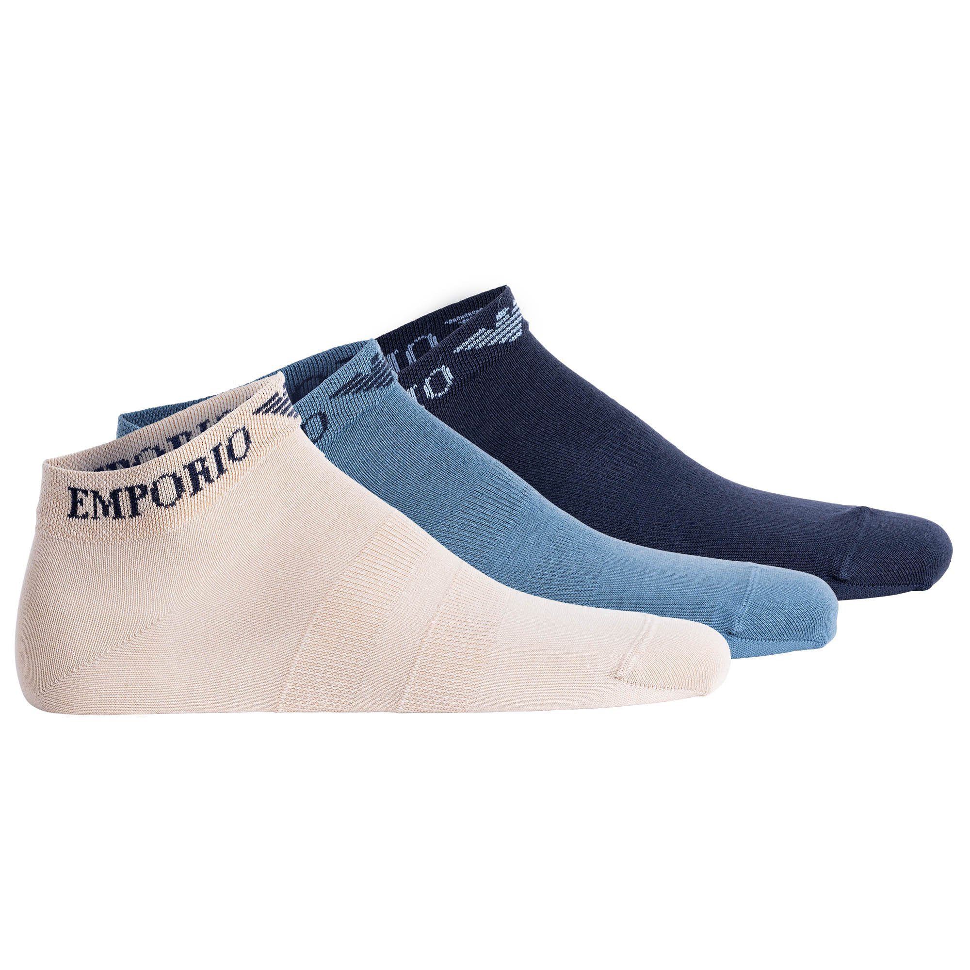 Emporio Armani Sneakersocken Herren Socken 3er Pack Baumwolle (Packung, 3er günstig online kaufen