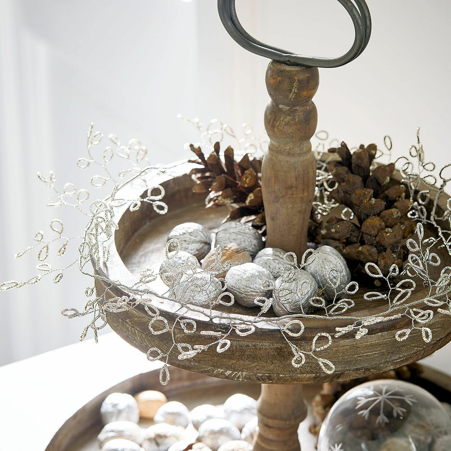 Kunstgirlande Girlande Maldon silber, Mirabeau, Höhe 80.0 cm