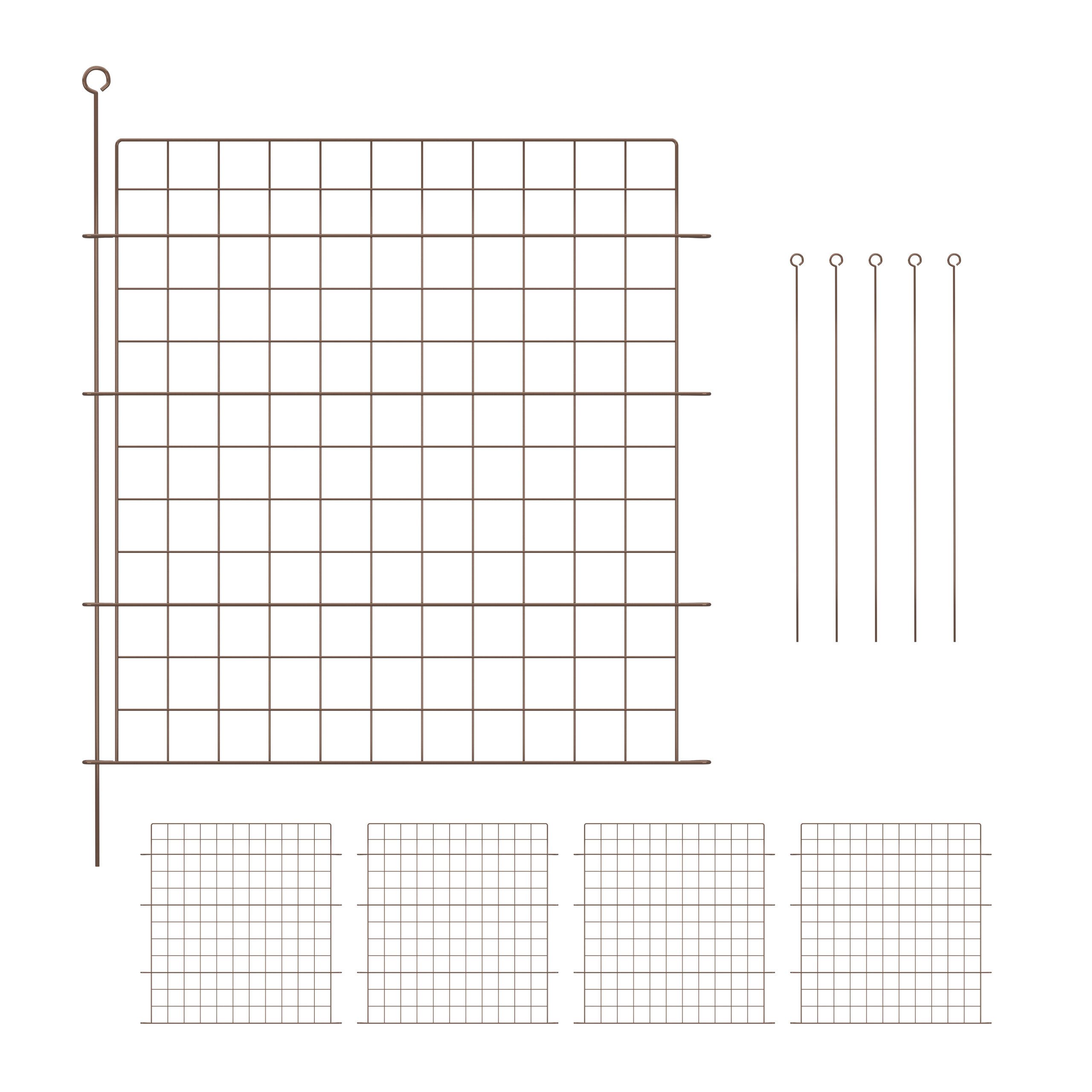 relaxdays Teichzaun mit 5 Elemente, braun günstig online kaufen