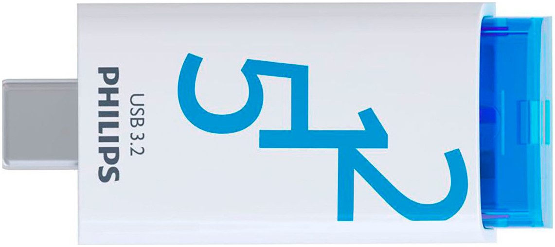 Philips USB 3.2 512GB Click Series Gen 1 USB-Stick (USB 3.2, Lesegeschwindigkeit 120 MB/s)