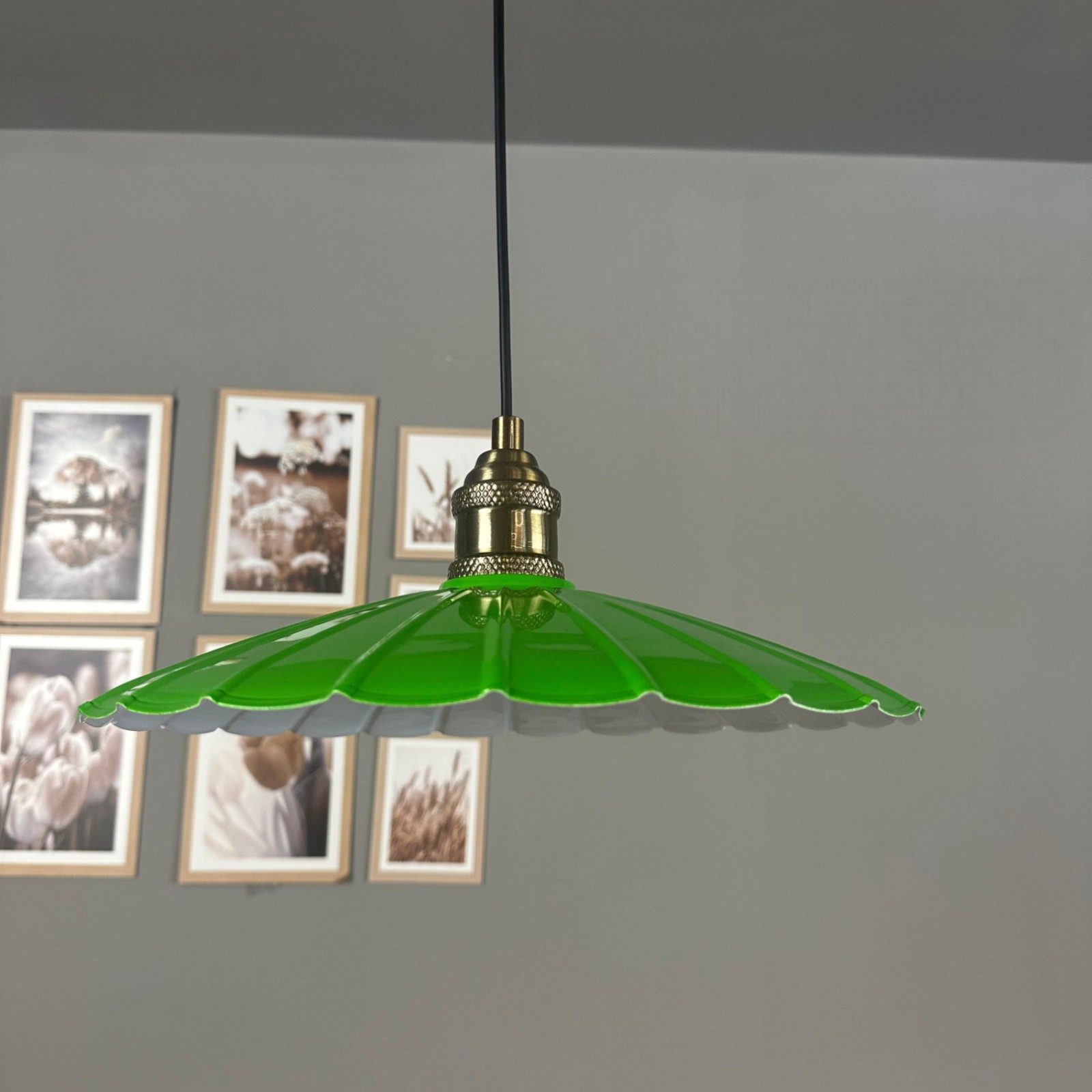Bamyum Pendelleuchte Risso Tulpe Metall Ø34cm, Modern Hängelampe, ohne Leuchtmittel