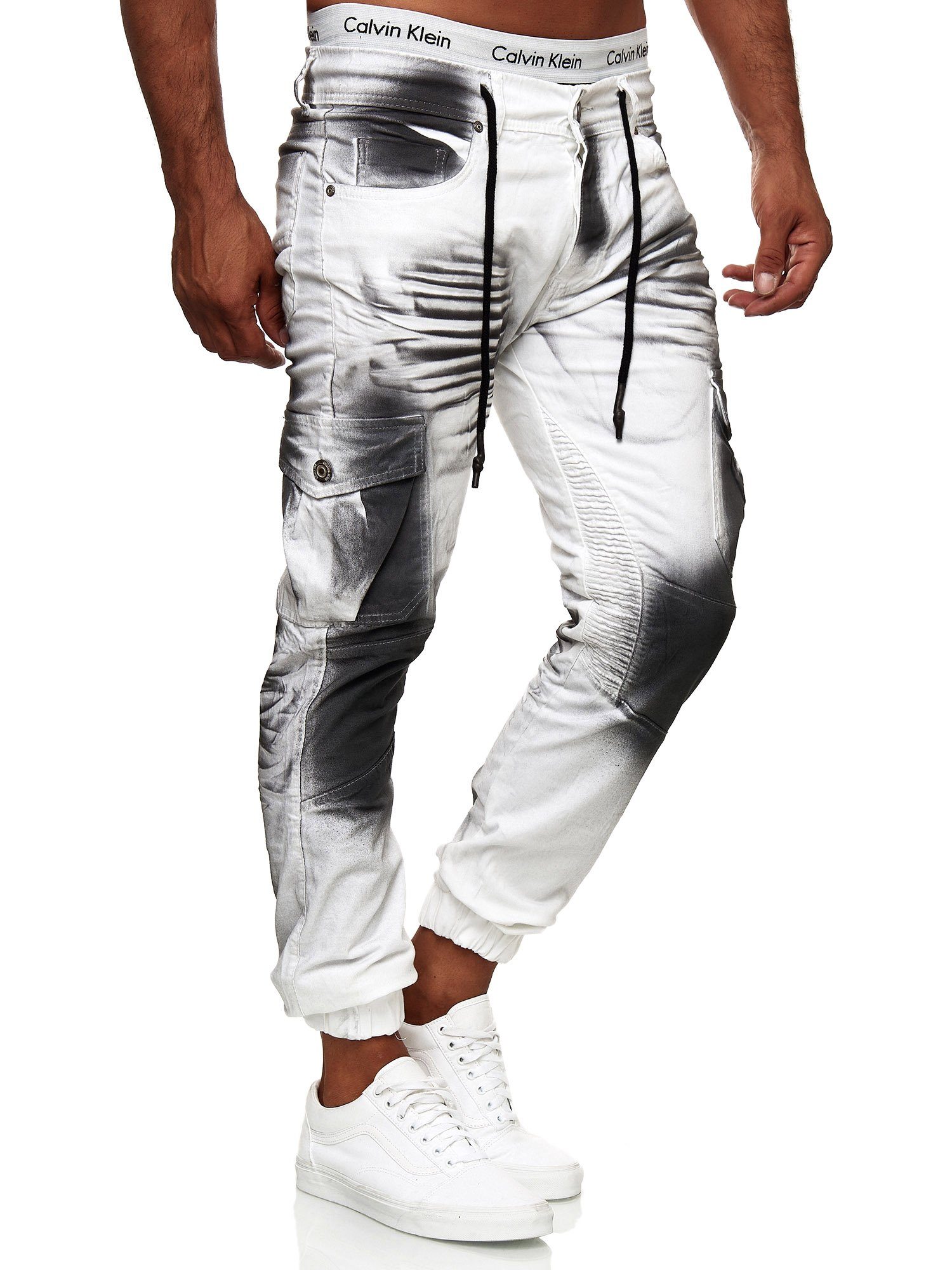 Streetwear, Cargohose Straight-Jeans Dirty 3207C White OneRedox 1-tlg) Business Freizeit (Chino Casual