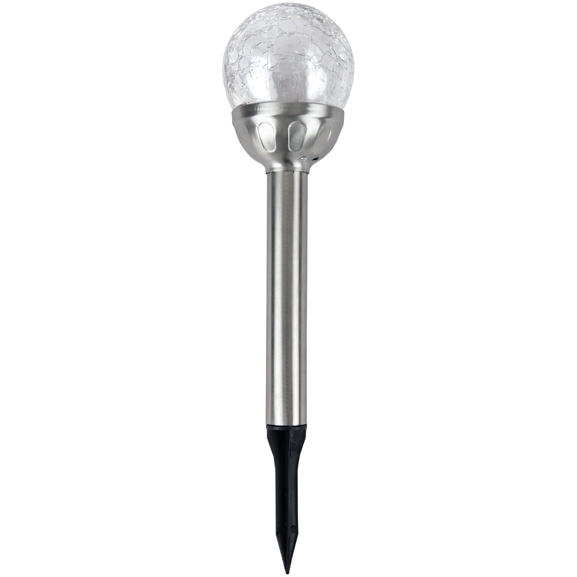 Bestlivings LED Solarleuchte Solarkugel-200197, LED fest integriert, Kaltweiß, LED Solarlampe (ca. 34cm hoch) mit Erdspieß, LED-Lampe