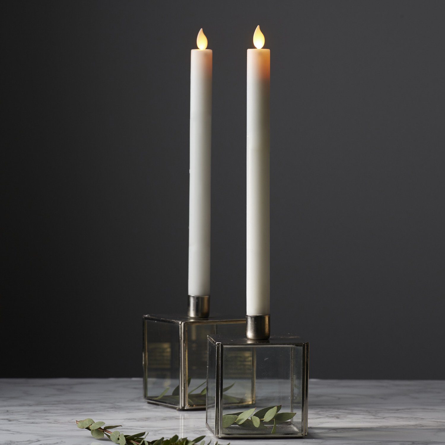 STAR TRADING LED-Kerze LED Stabkerze Echtwachs mechanische Flamme H: 24cm T günstig online kaufen