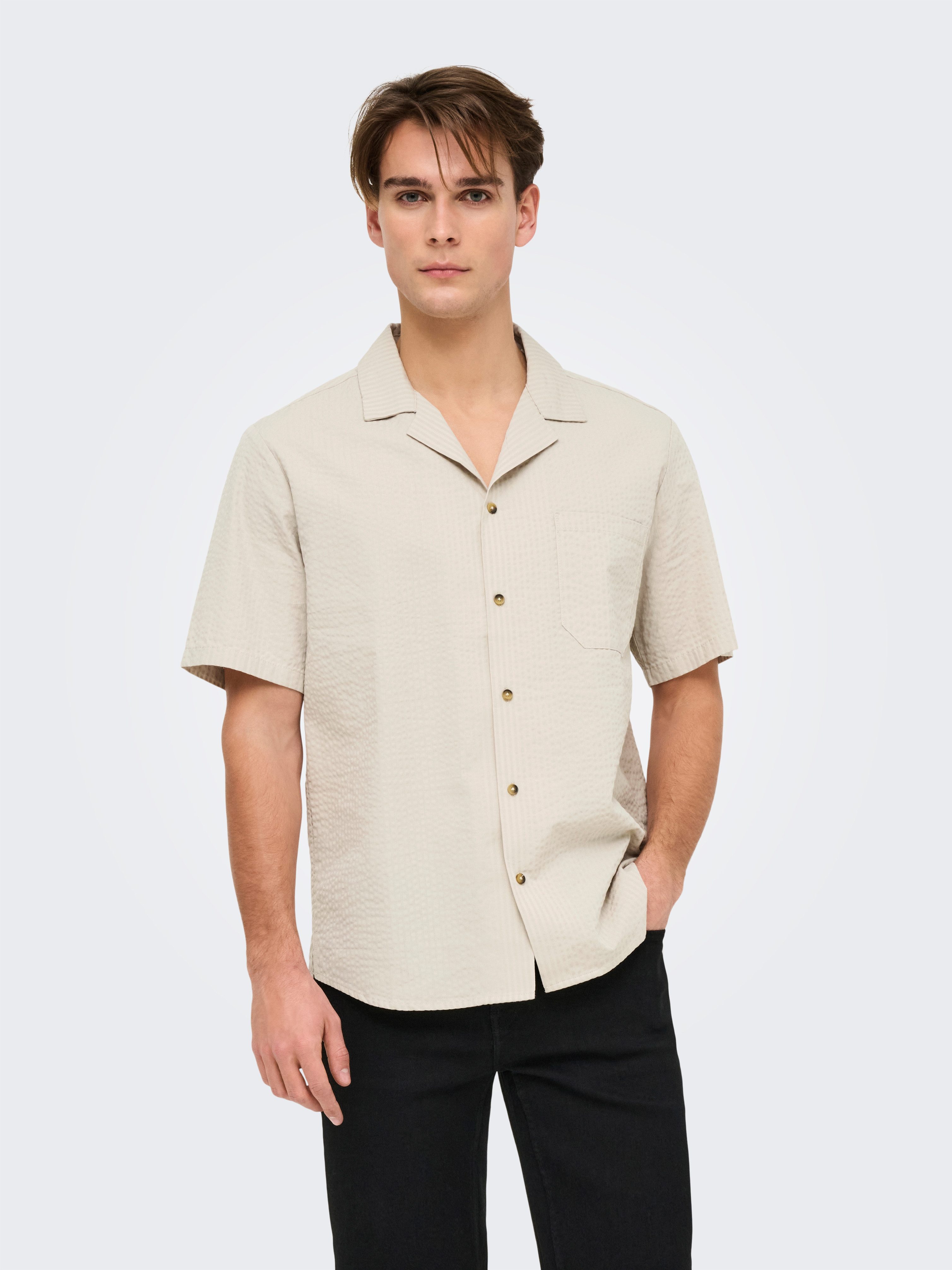 ONLY & SONS Kurzarmhemd ONSEYE RESORT SEERS 0009 SHIRT NOOS günstig online kaufen