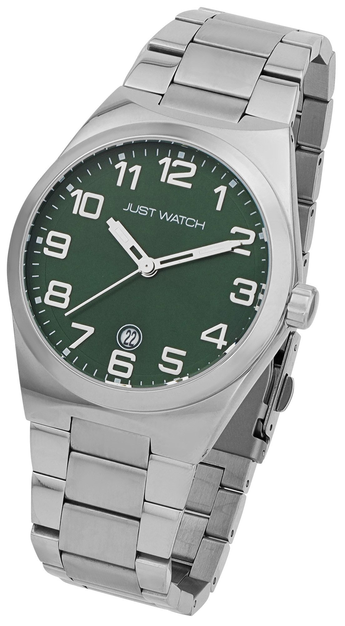 JUST WATCH Quarzuhr JW20195 Herrenuhr mit Edelstahlband, 5 ATM