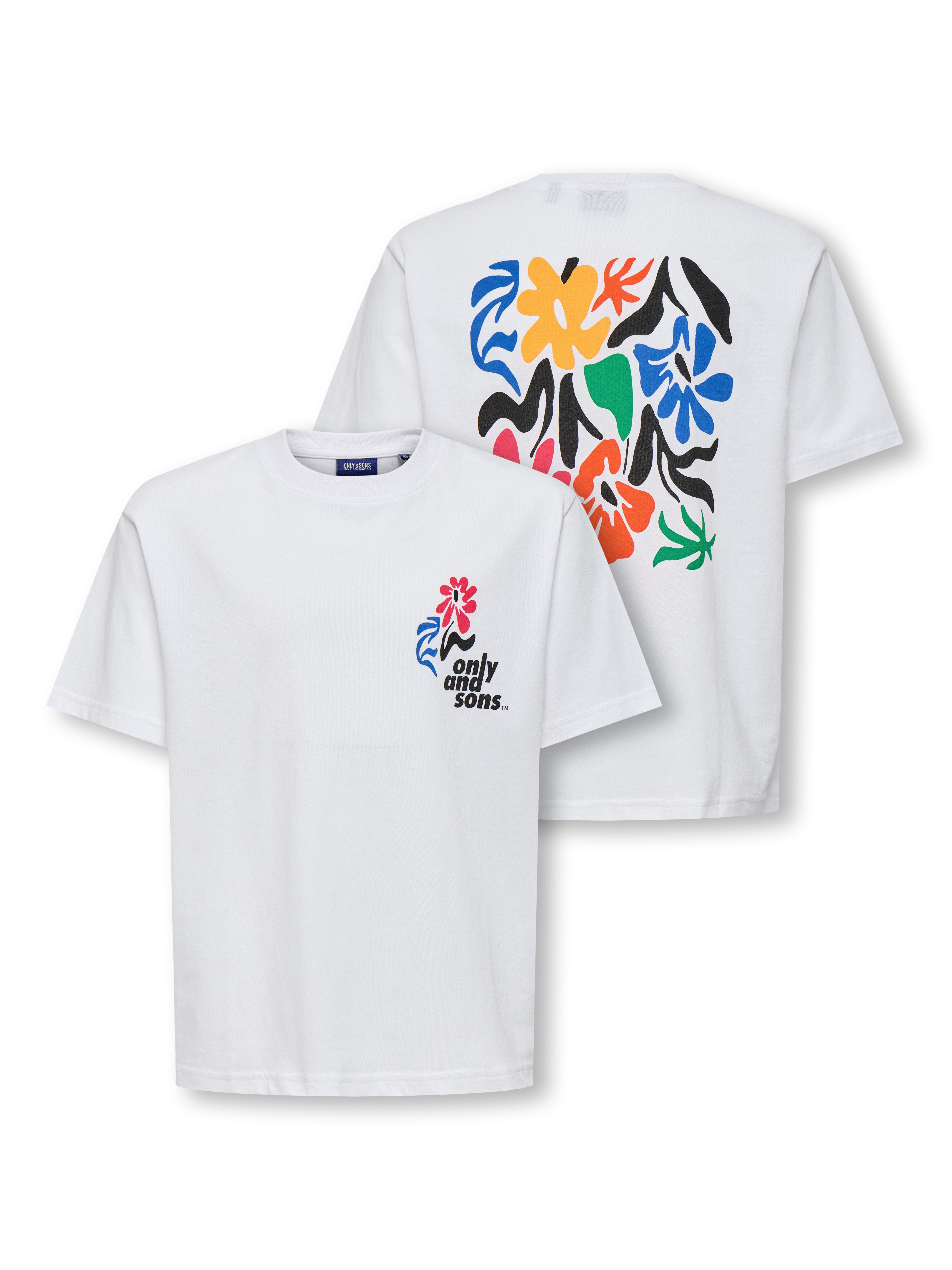 ONLY & SONS junior T-Shirt OSJFRED LAURENT FLOW. RLX SS JRS NOOS Baumwolle, relaxed fit
