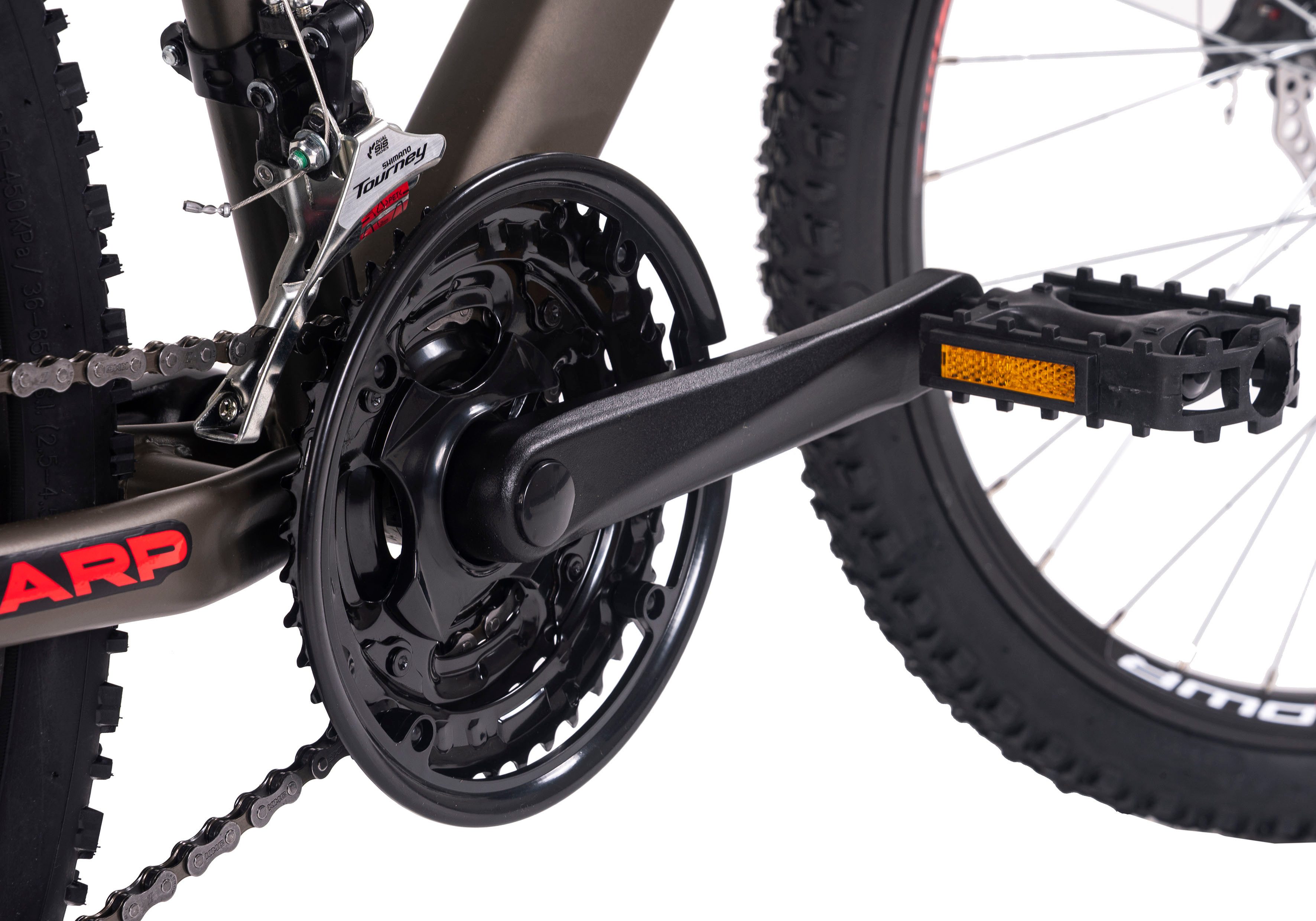 WYLD Mountainbike Mountainbike Hardtail 26'' Sharp Anthrazit-Rot 21 Gänge, 21 Gang Shimano Tourney Schaltwerk, Kettenschaltung