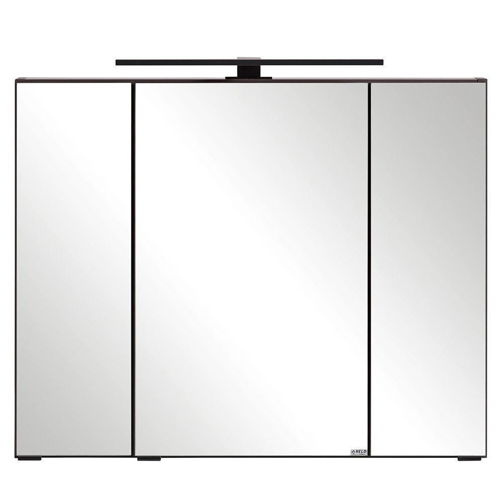 Klassische Marke Lomadox Spiegelschrank MARLING-03 80 cm 80/64/20 in B/H/T ca. mit cm dunkelgrau, LED-Aufbauleuchte
